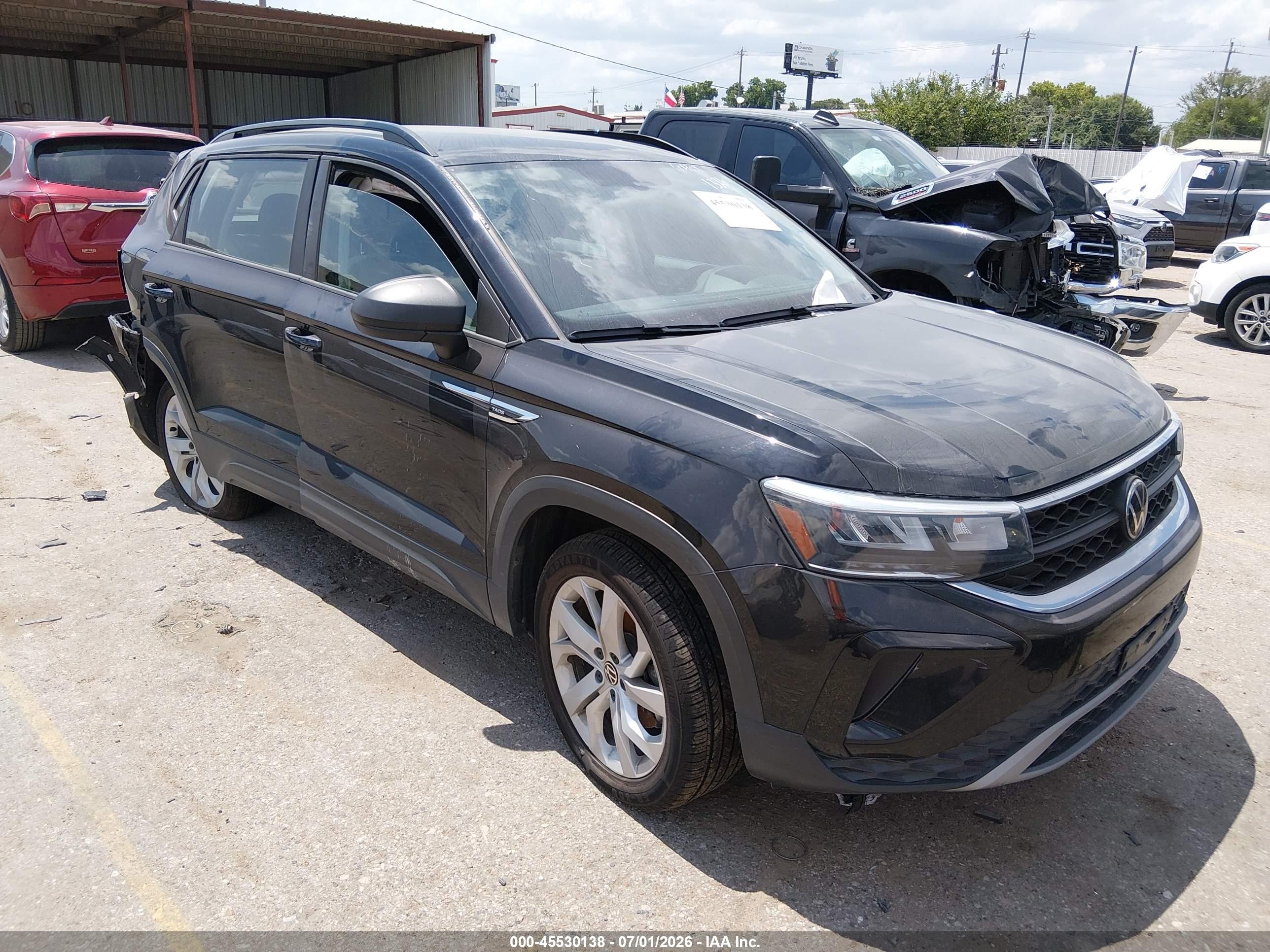 2023 Volkswagen Taos S, VIN 3VVAX7B24PM348139 — Rear end