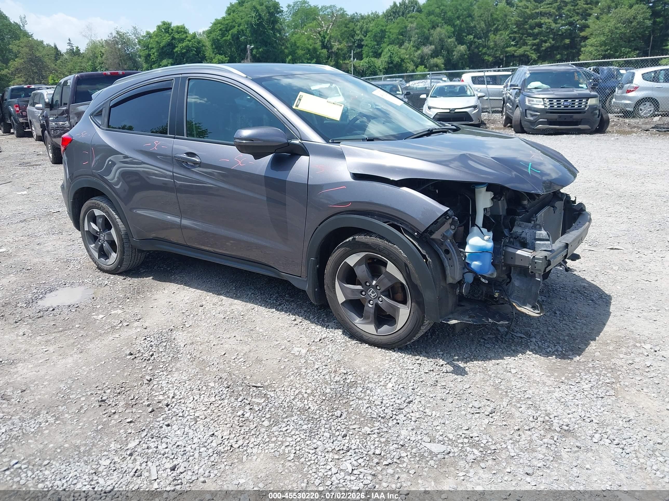 2018 Honda HR-V EX-L, VIN 3CZRU6H72JM702166 — Front end