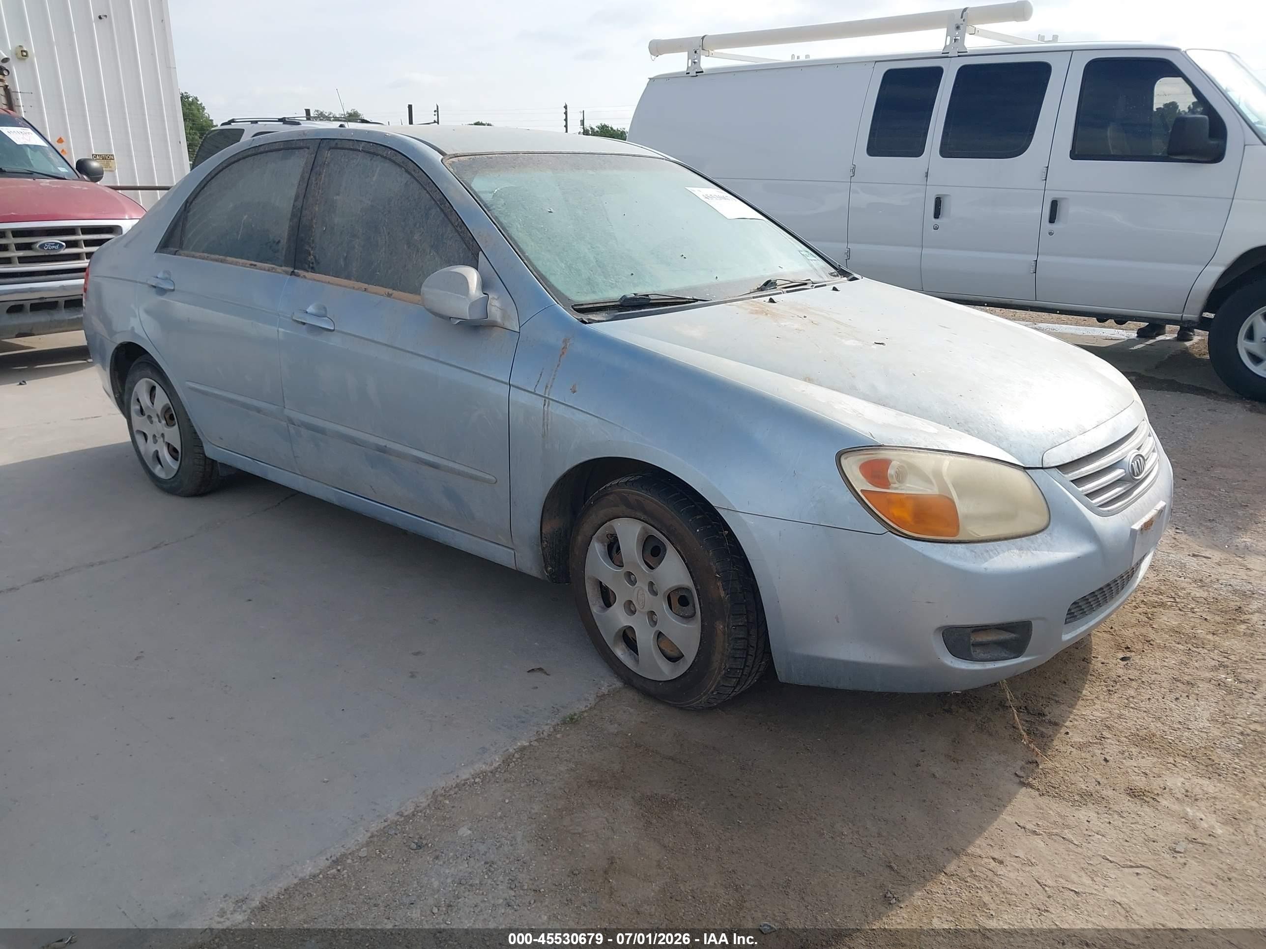 2007 Kia Spectra EX, VIN KNAFE121X75426649 — Normal wear