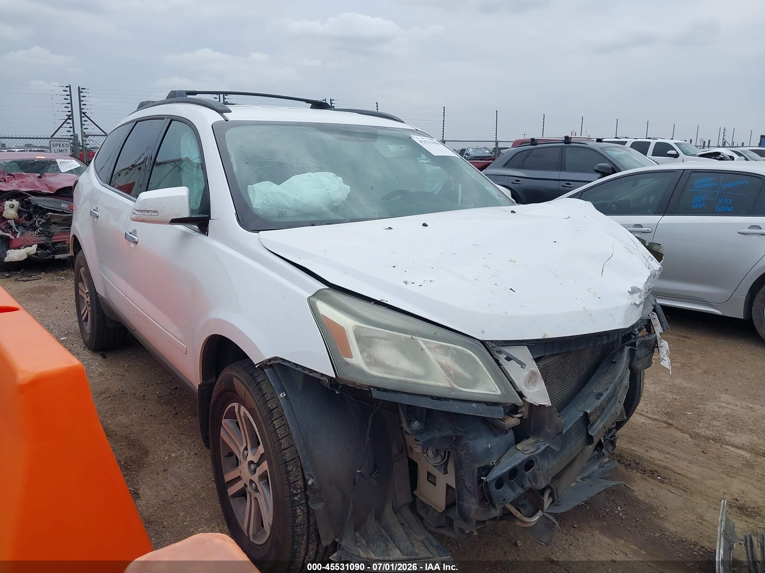 2017 Chevrolet Traverse LT, VIN 1GNKRGKD5HJ157950 — Front end