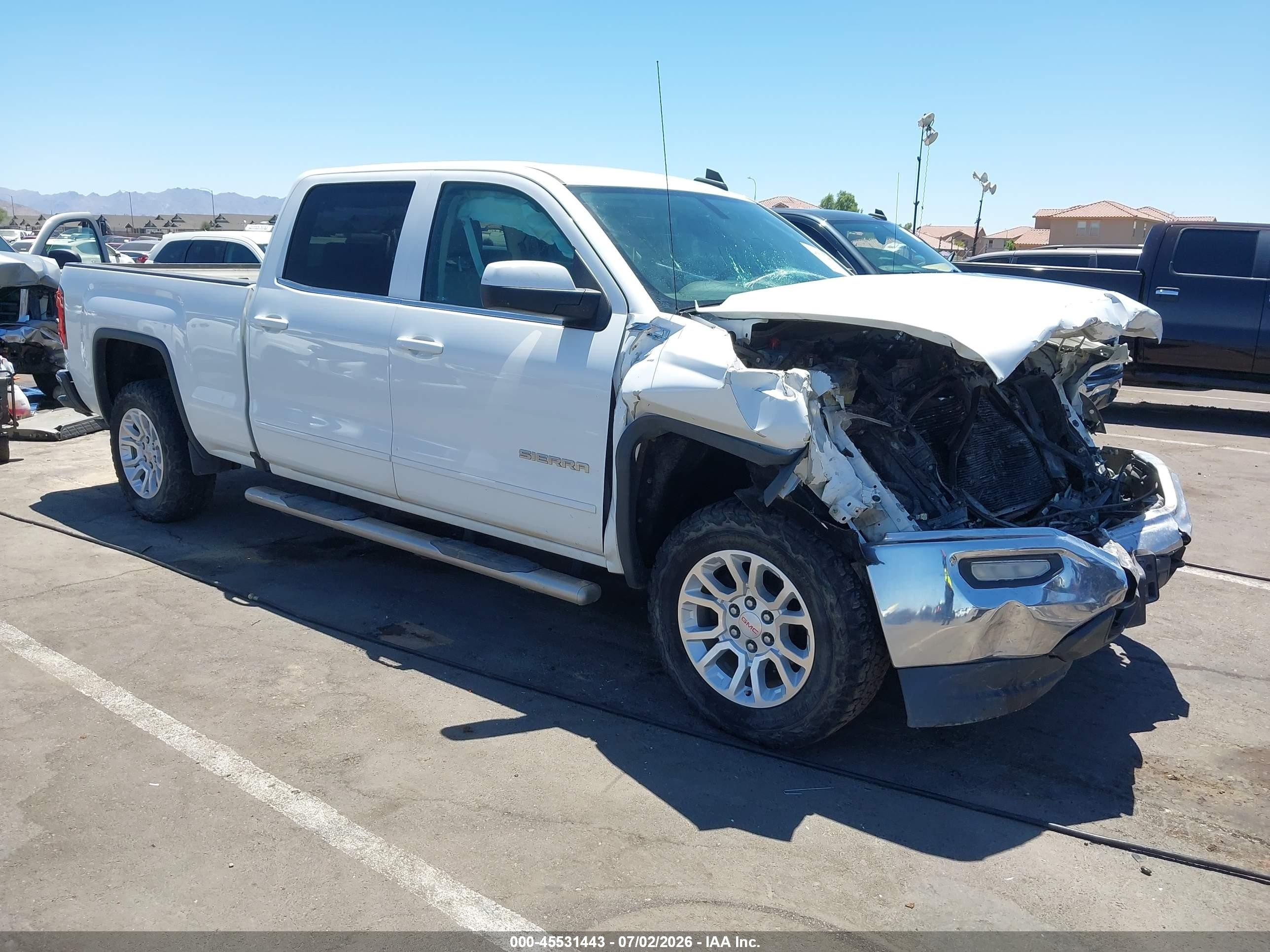 2018 GMC Sierra 1500 SLE, VIN 3GTU2MEC5JG187139 — Front end