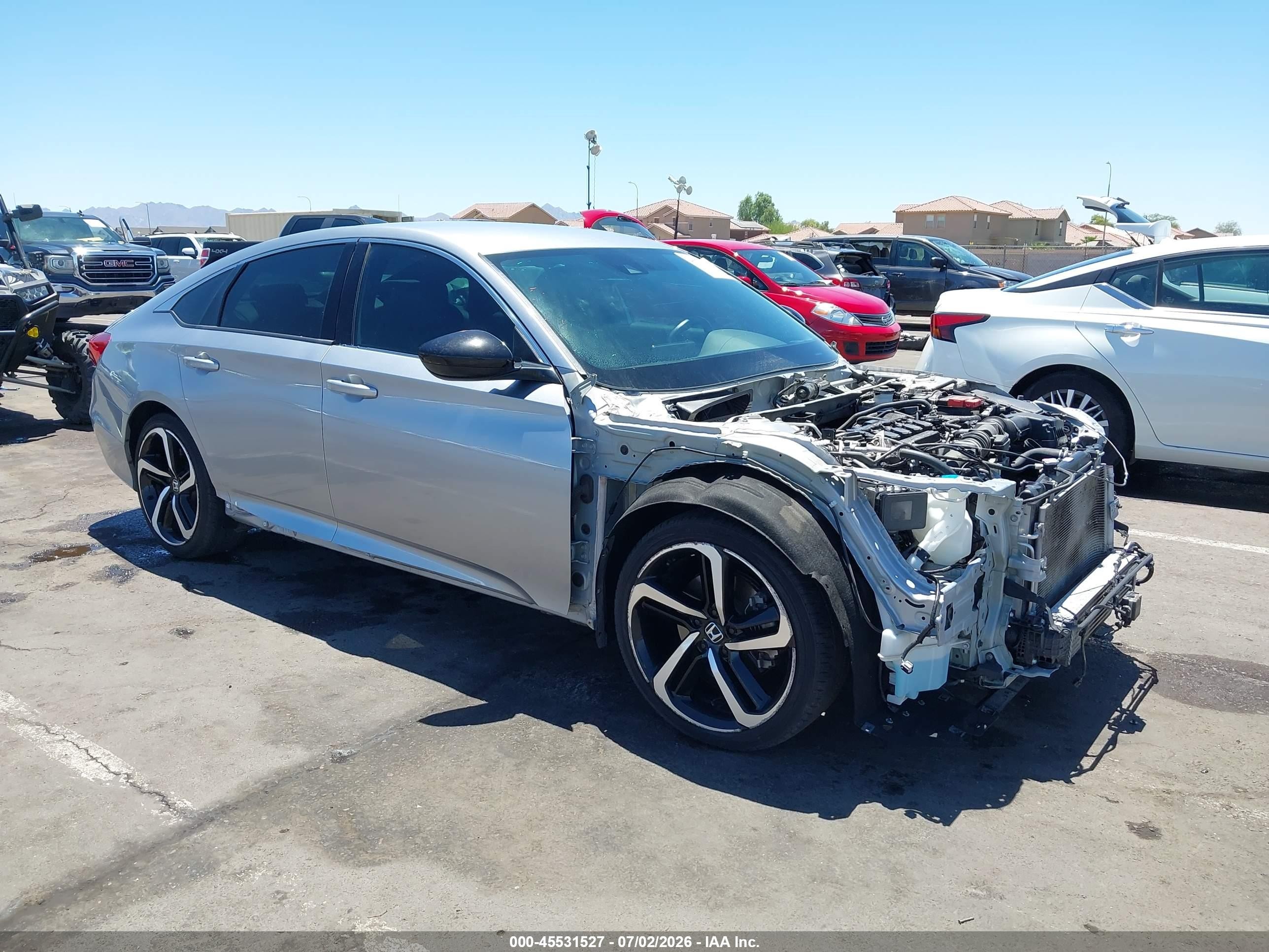 2022 Honda Accord Sport, VIN 1HGCV1F38NA001096 — Перед