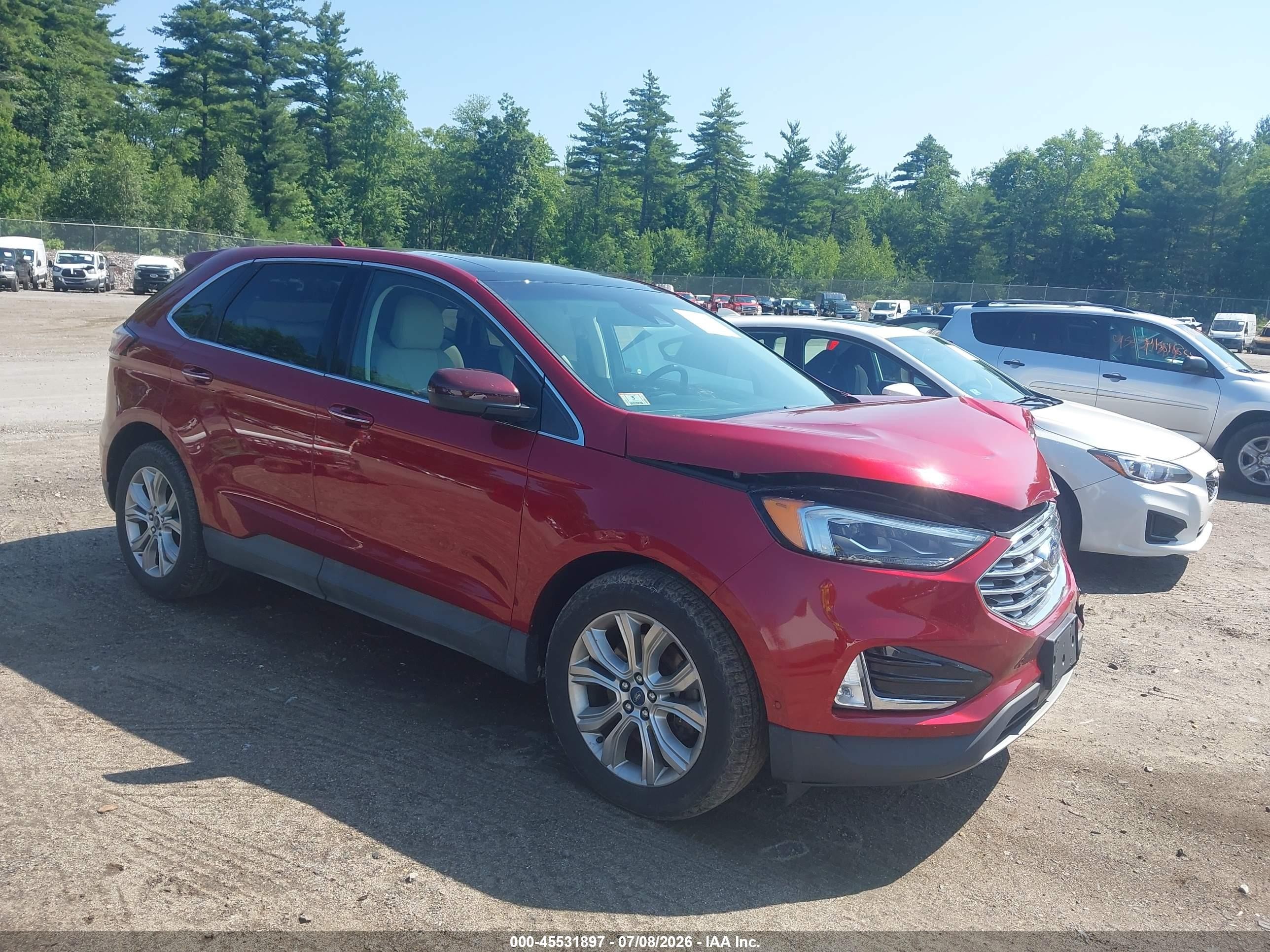 2019 Ford Edge Titanium, VIN 2FMPK4K98KBB33873 — Front end