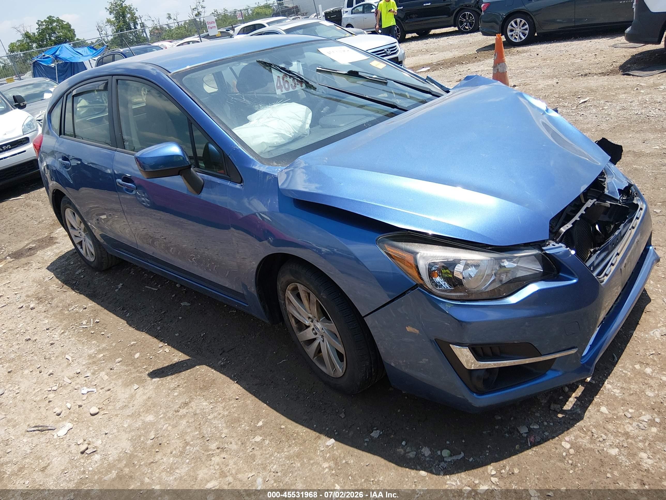 2015 Subaru Impreza Premium, VIN JF1GPAC62F8207716 — Front end