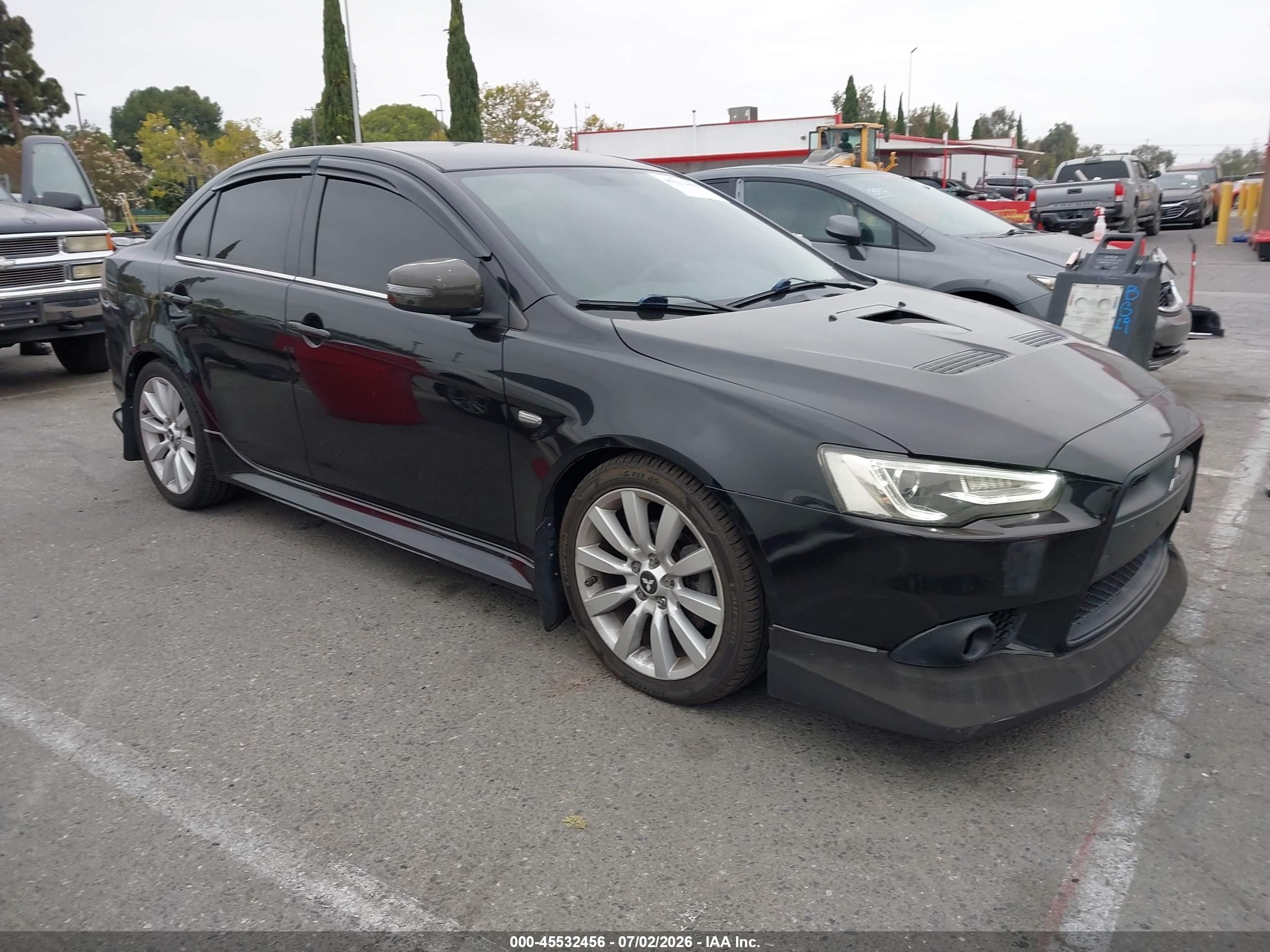2011 Mitsubishi Lancer Ralliart, VIN JA32V6FV6BU003348 — Rear end