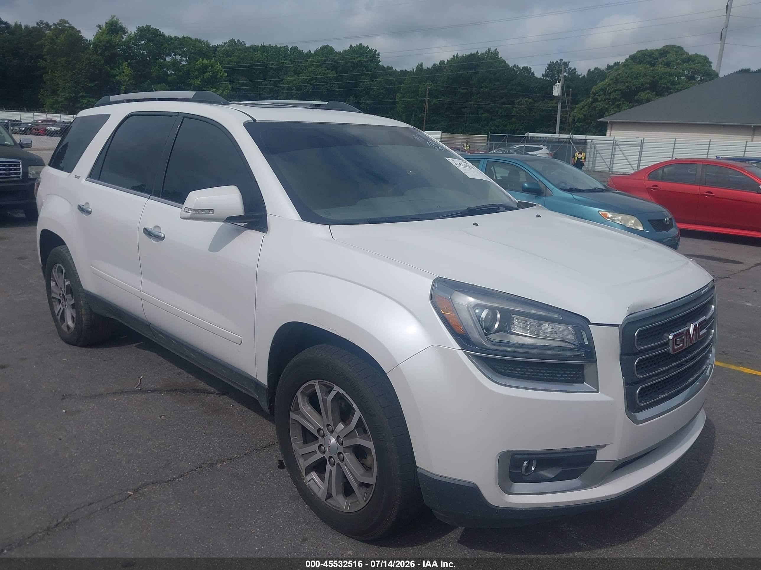2016 GMC Acadia SLT, VIN 1GKKRRKD1GJ196767 — Repossession
