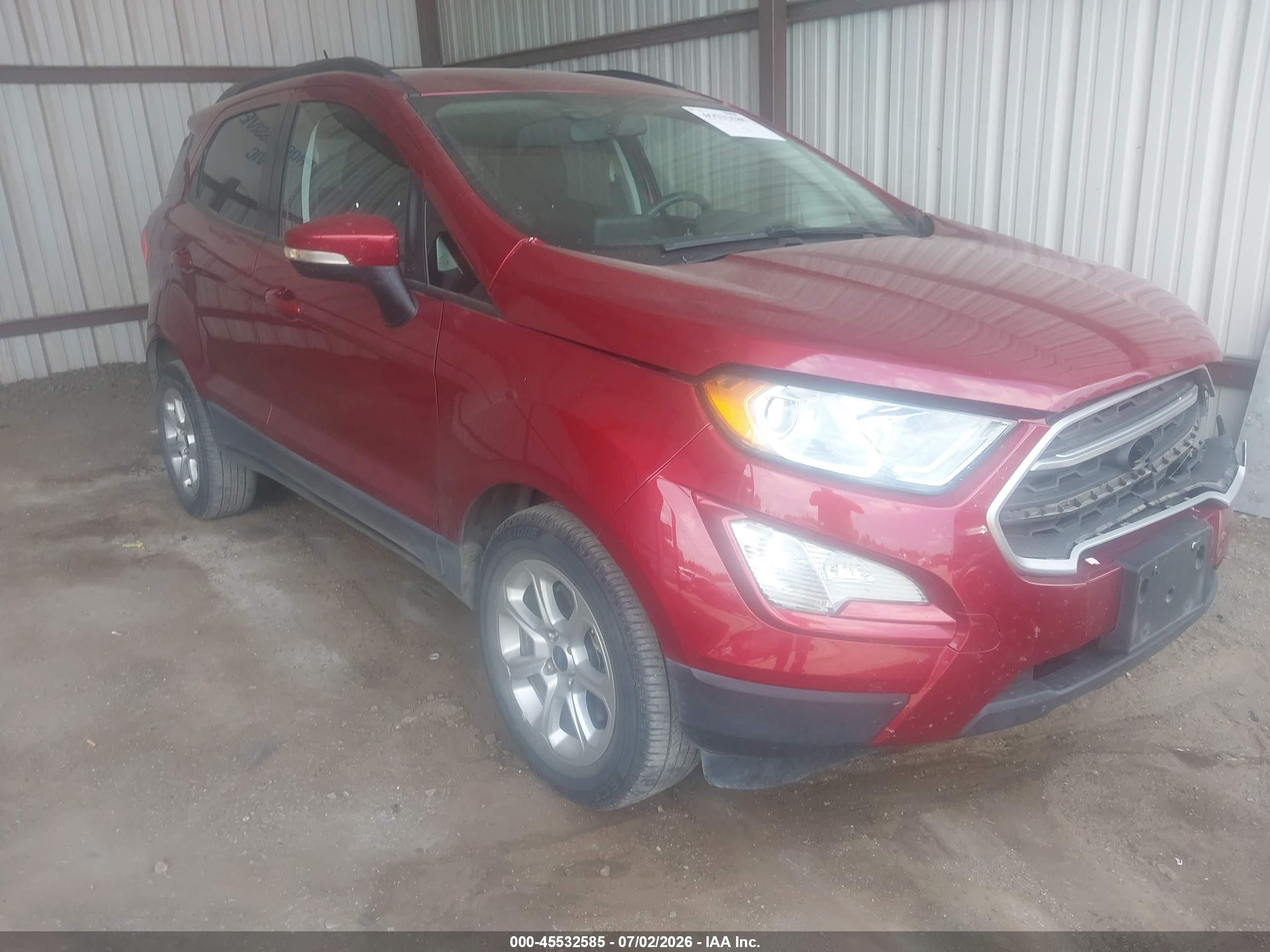 2020 Ford EcoSport SE, VIN MAJ3S2GE7LC345426 — Front end