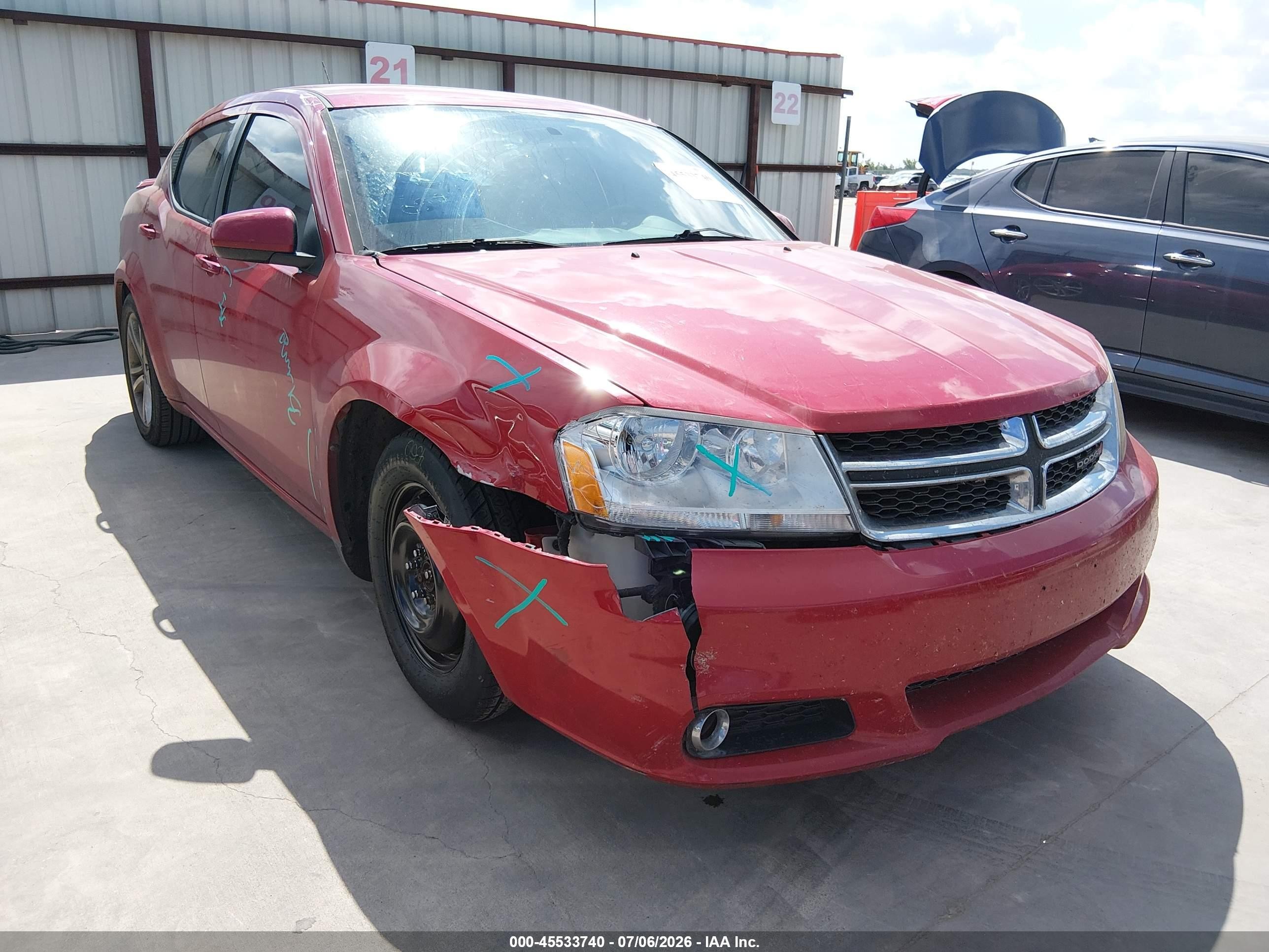 2011 Dodge Avenger Heat, VIN 1B3BD1FG4BN509202 — Front end