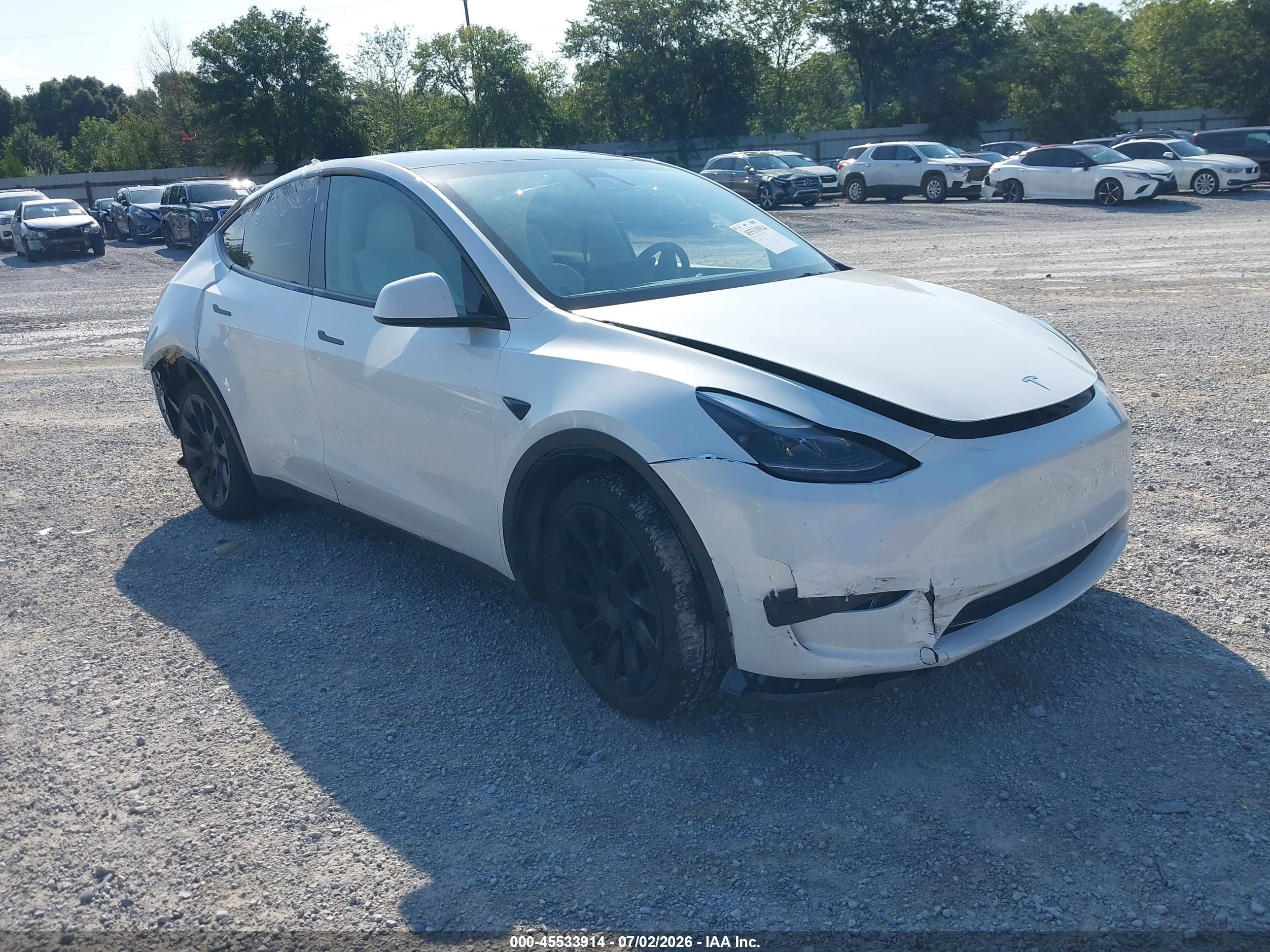 2024 Tesla Model Y Long Range, VIN 7SAYGDEE4RA317594 — Rear end
