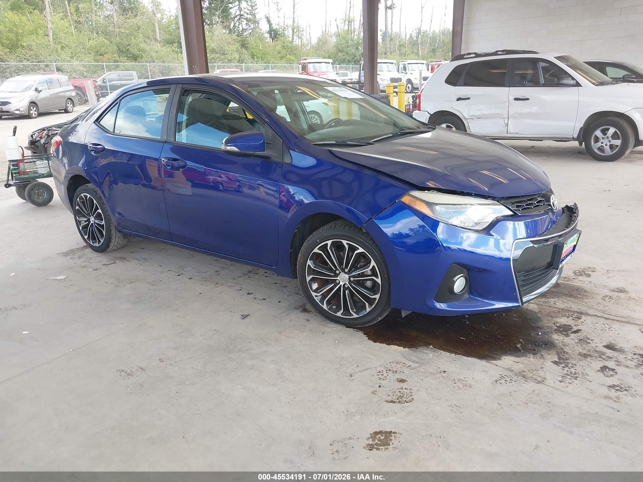 2014 Toyota Corolla LE, VIN 2T1BURHEXEC043548 — Front end