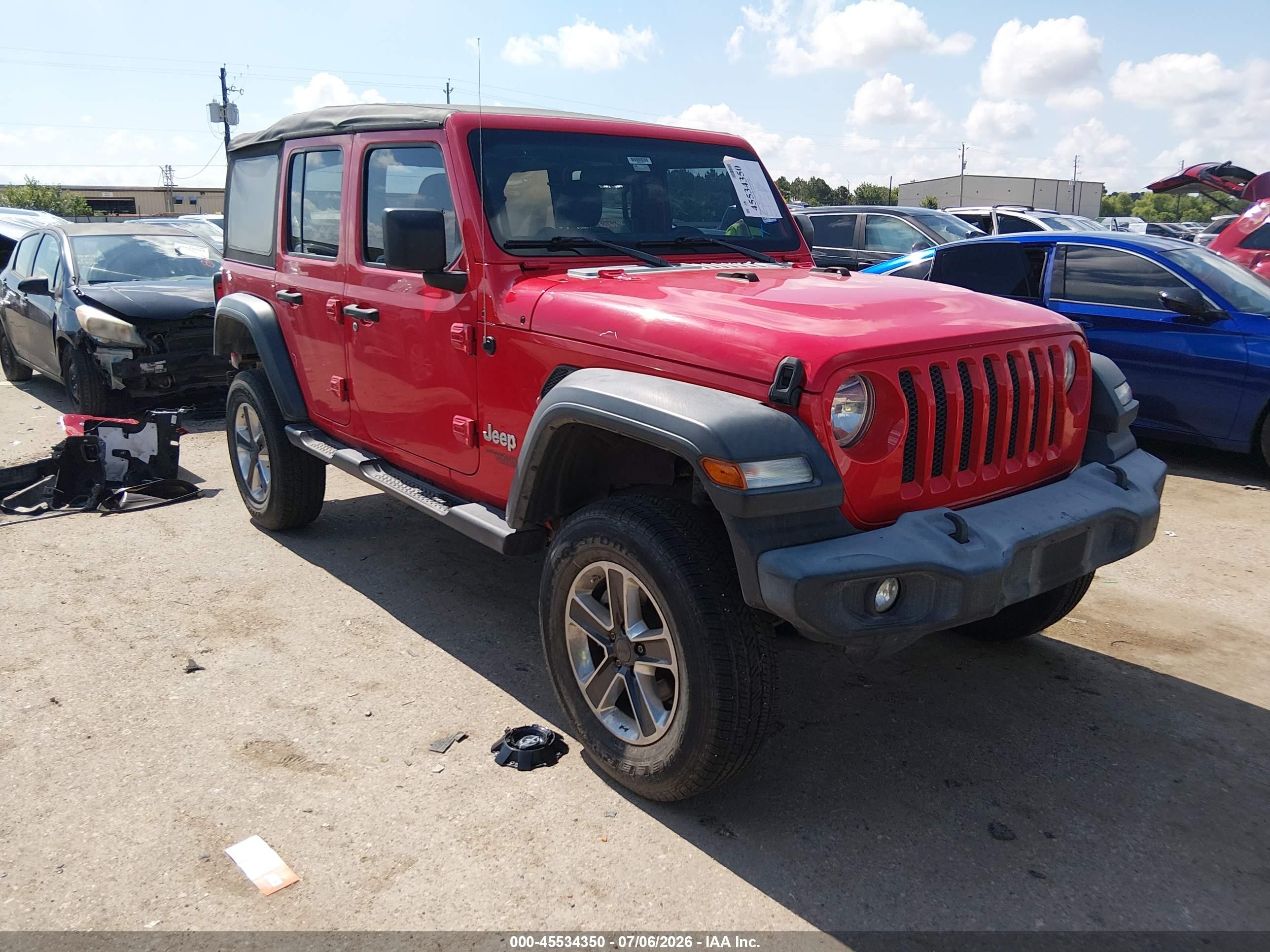 2018 Jeep Wrangler Unlimited Sport S, VIN 1C4HJXDG0JW165044 — Rear end