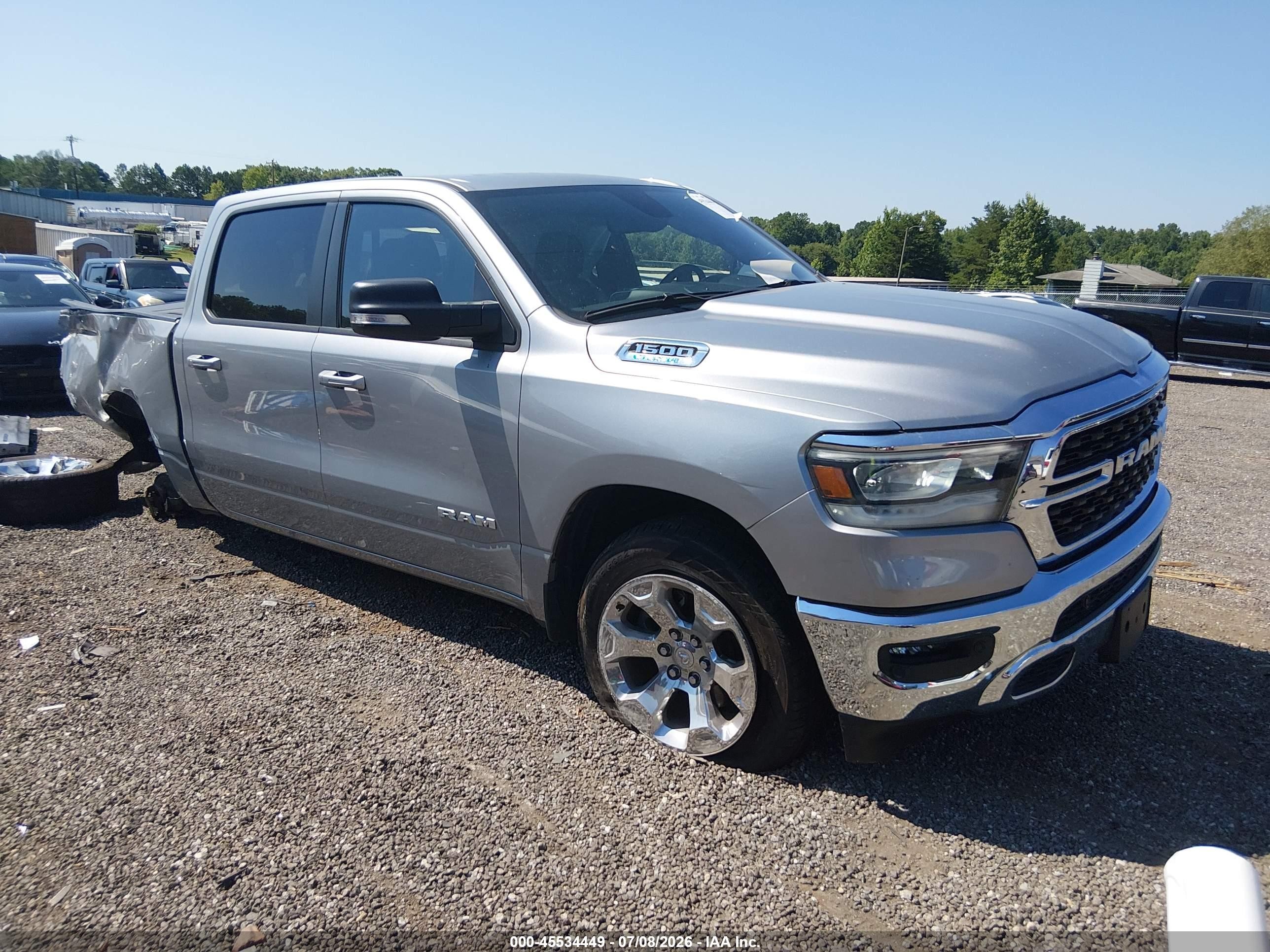 2022 Ram 1500 Big Horn, VIN 1C6RRFFG6NN459815 — Зад