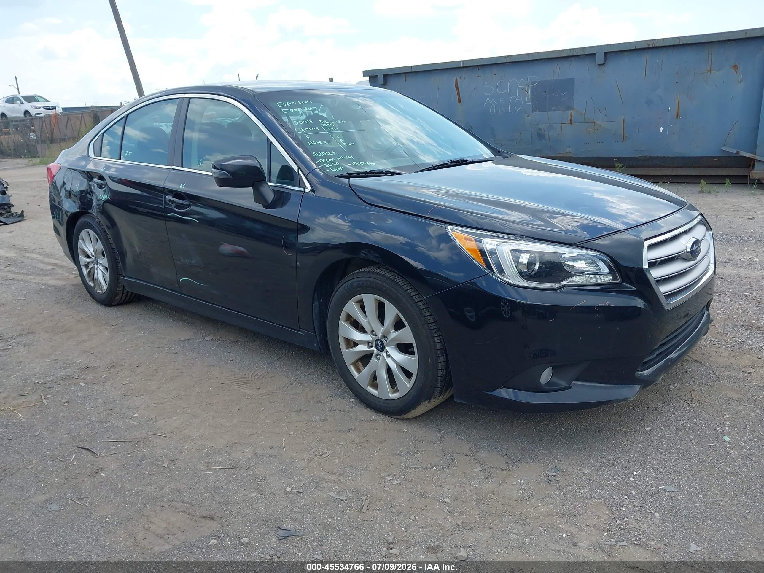 2016 Subaru Legacy Premium, VIN 4S3BNAF6XG3056189 — Бок