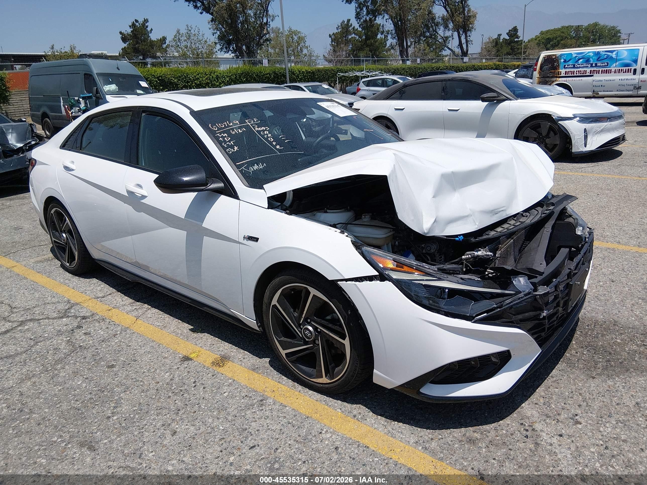 2022 Hyundai Elantra N Line, VIN KMHLR4AF0NU215242 — Front end