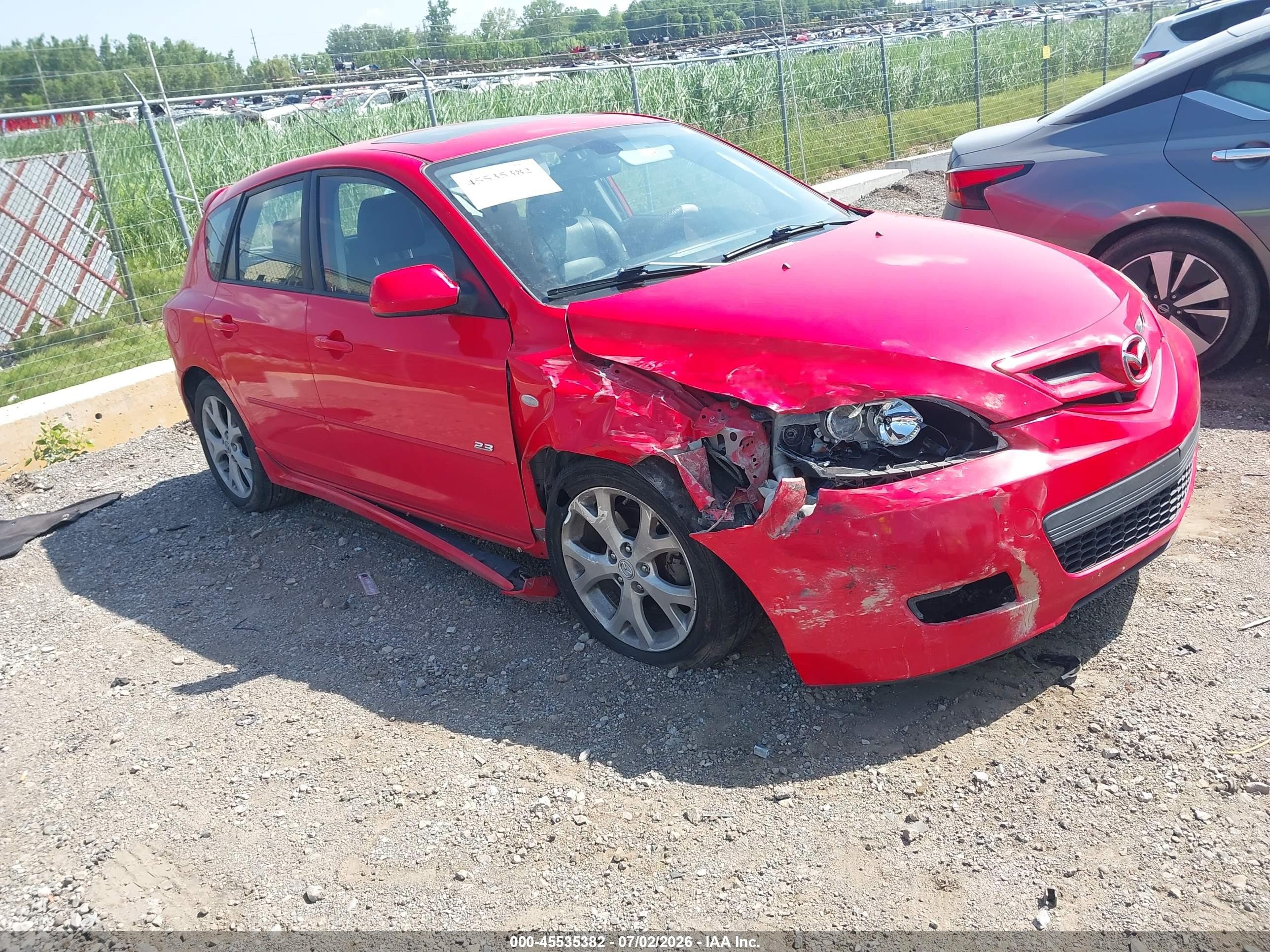 2008 Mazda 3 S Sport, VIN JM1BK343181862268 — Front end