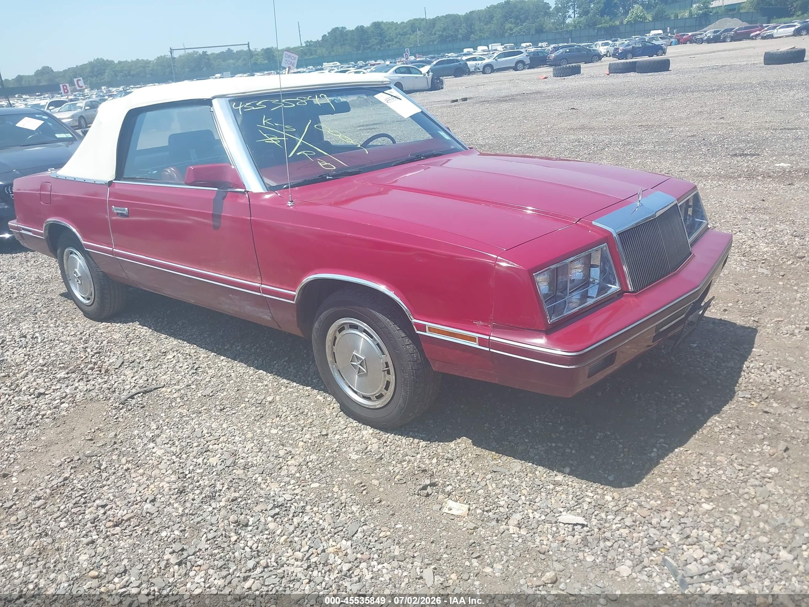 1983 Chrysler LeBaron, VIN 1C3BC55C7DG155663 — Normal wear