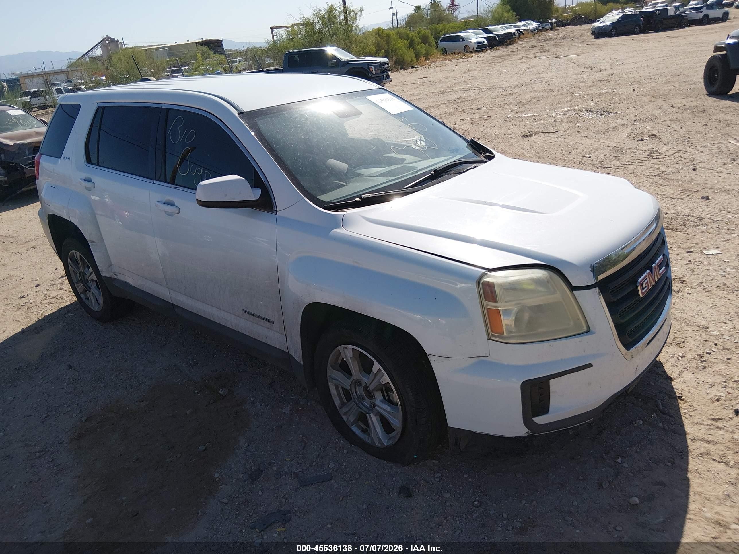 2017 GMC Terrain SLE, VIN 2GKALMEKXH6145227 — Биологическое загрязнение