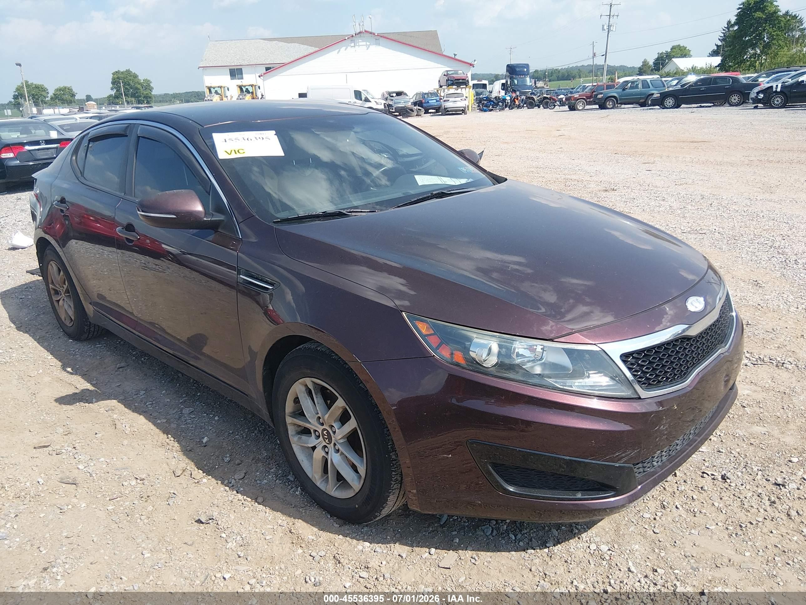 2011 Kia Optima LX, VIN KNAGM4A74B5171620 — Rear end
