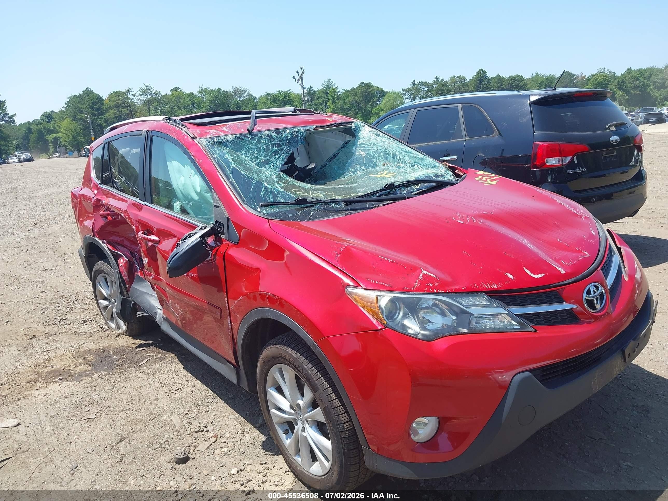 2013 Toyota RAV4 Limited, VIN 2T3DFREV9DW068923 — Rollover