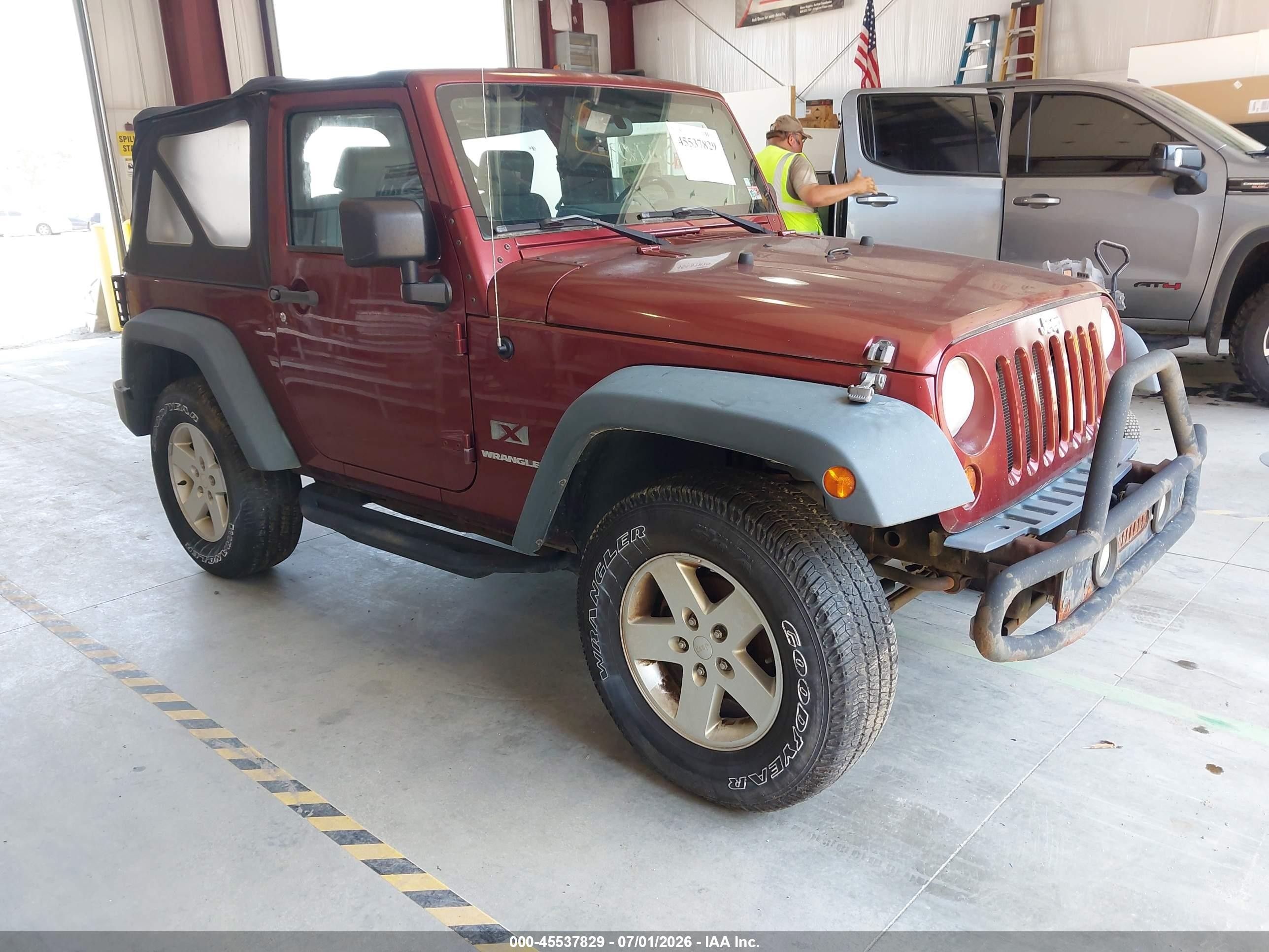 2008 Jeep Wrangler X, VIN 1J4FA24138L616852 — Normal wear