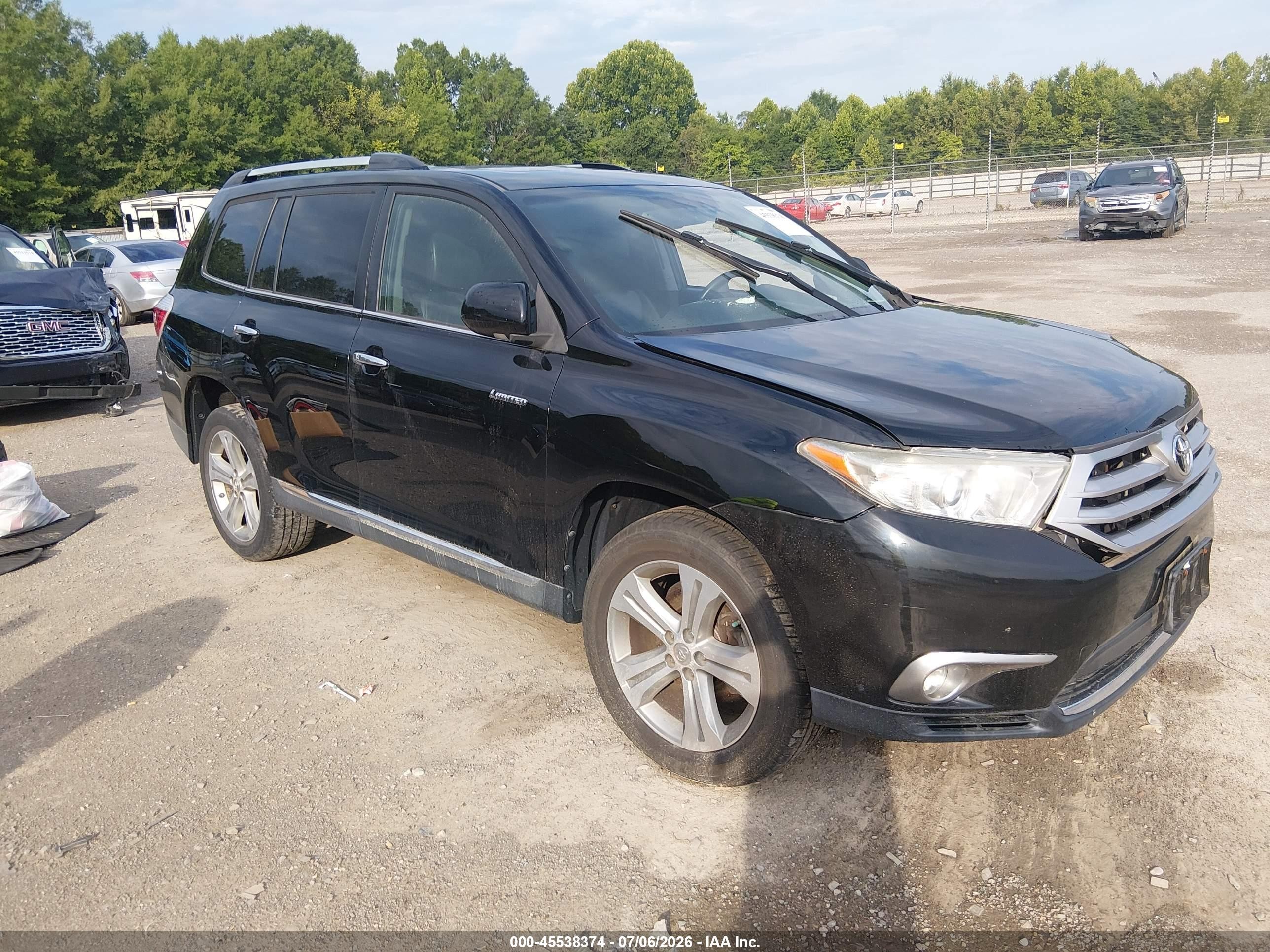 2013 Toyota Highlander Limited, VIN 5TDDK3EH7DS219567 — Front end