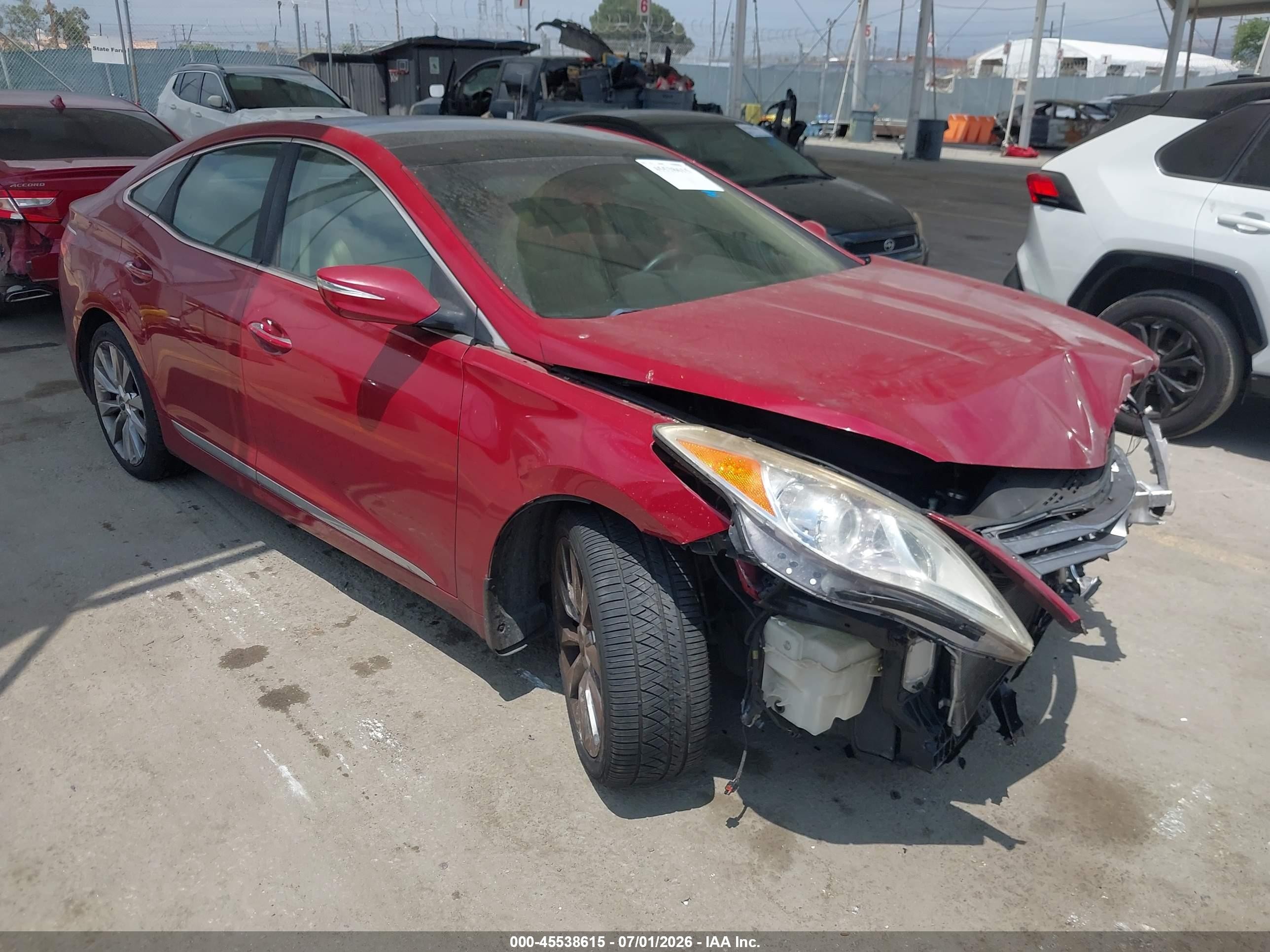 2012 Hyundai Azera, VIN KMHFH4JG1CA177091 — Перед