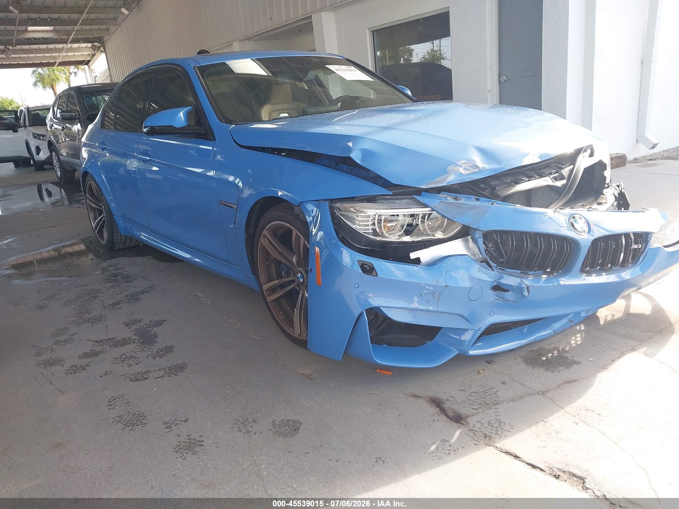 2015 BMW M3, VIN WBS3C9C58FP805673 — Перед