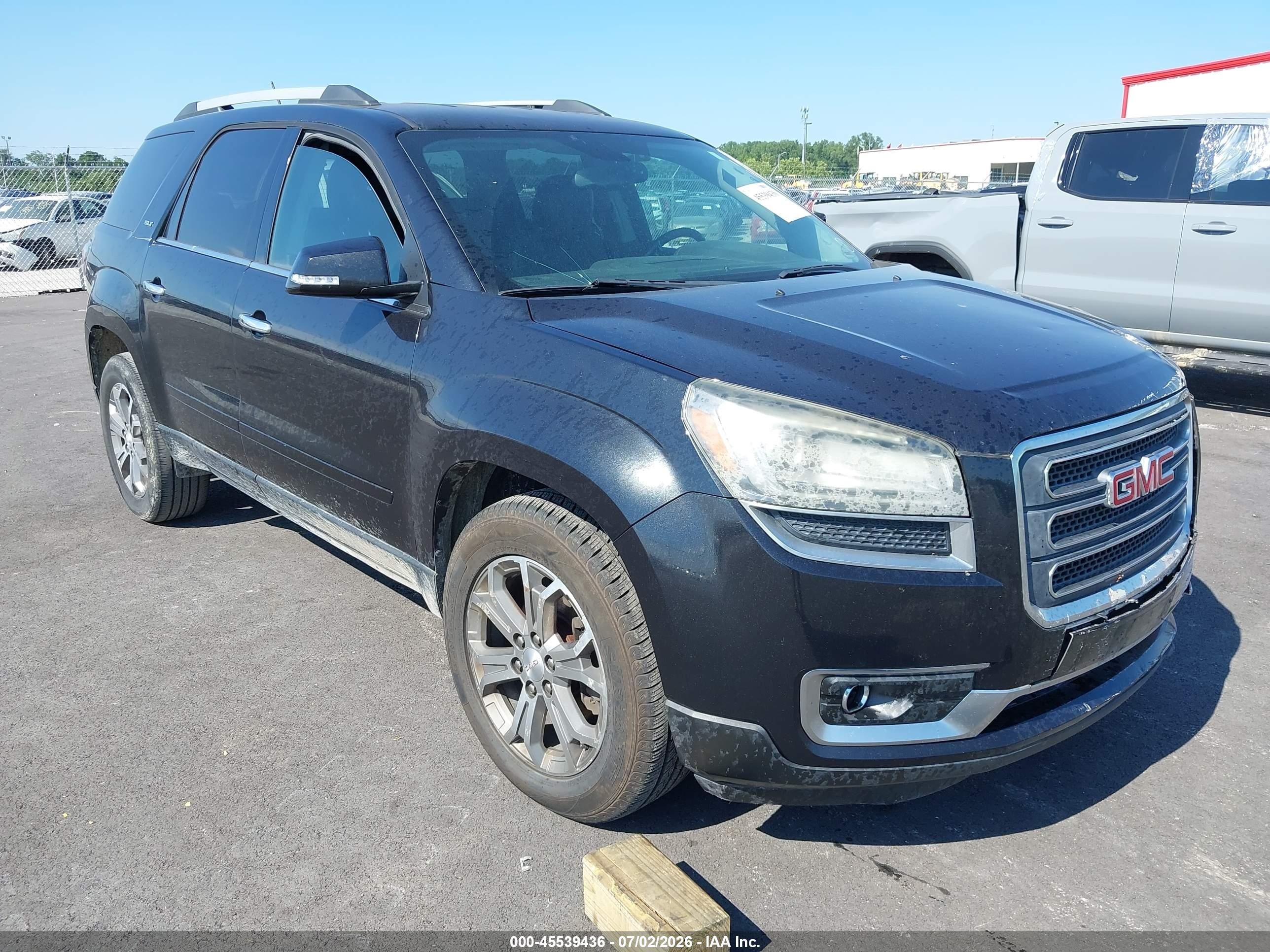 2015 GMC Acadia SLT, VIN 1GKKVRKD4FJ287820 — Front end