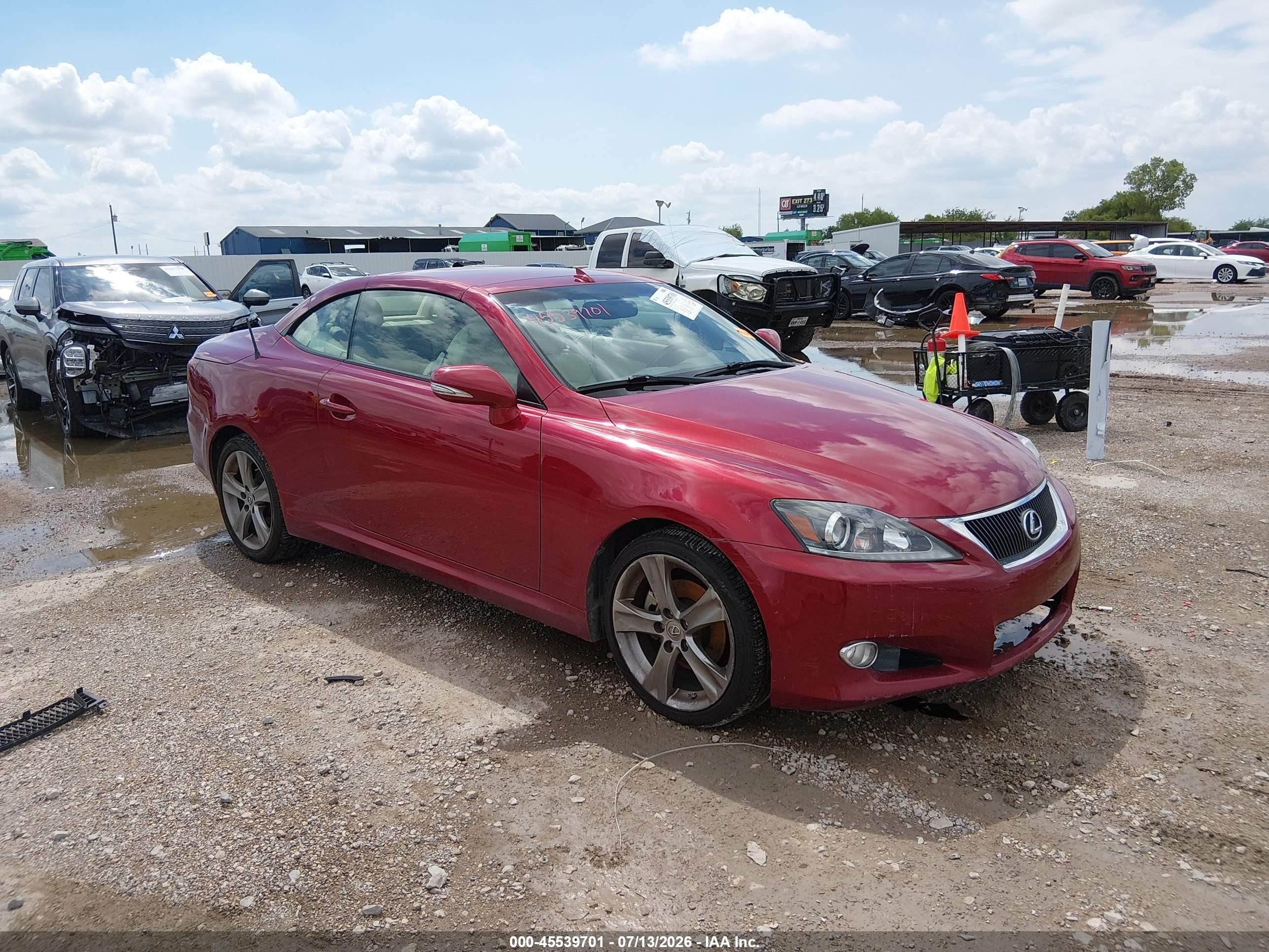 2012 Lexus IS 250 C, VIN JTHFF2C20C2525634 — Water / flood