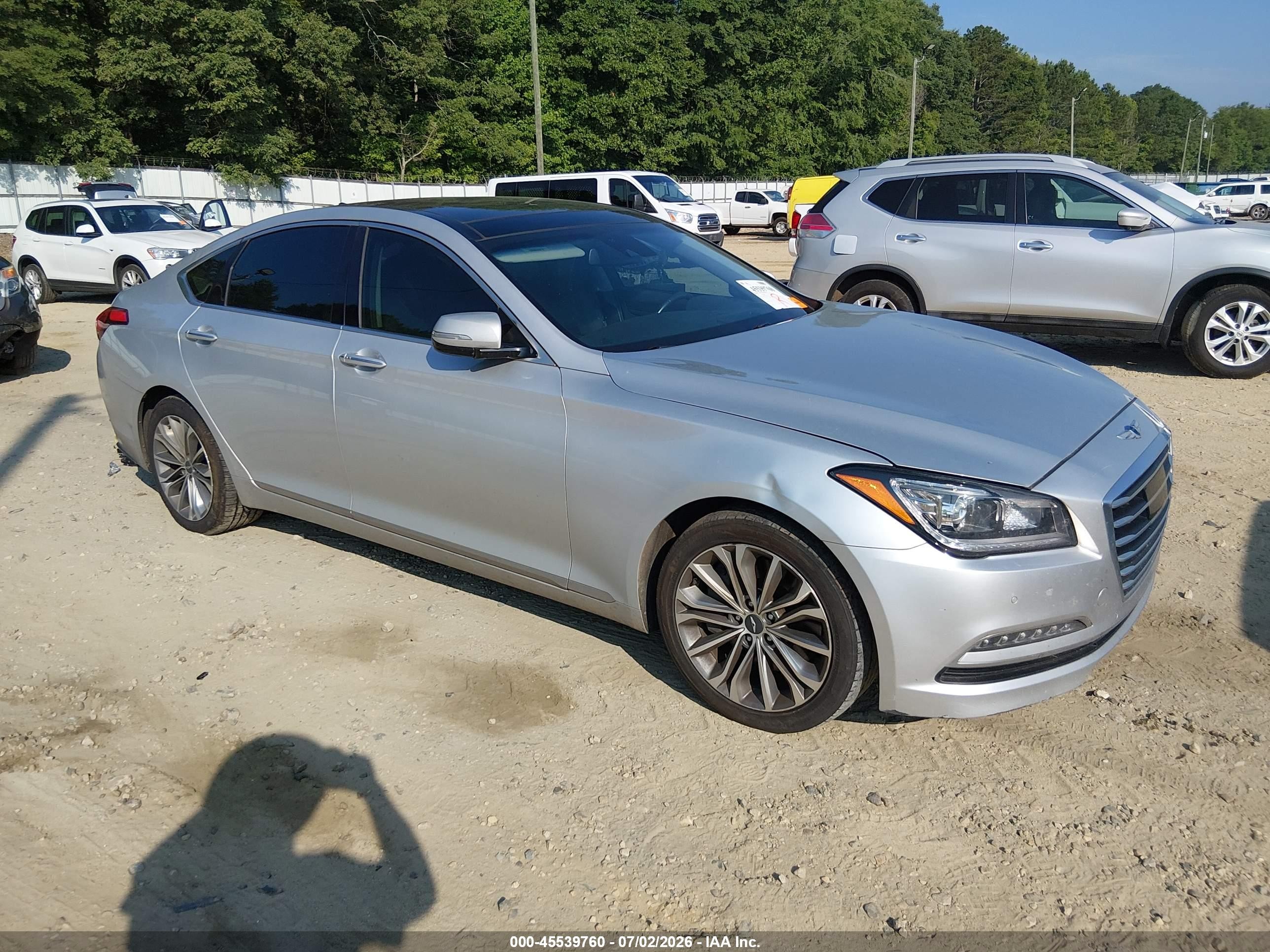 2017 Genesis G80 3.8L, VIN KMHGN4JE5HU188595 — Front end