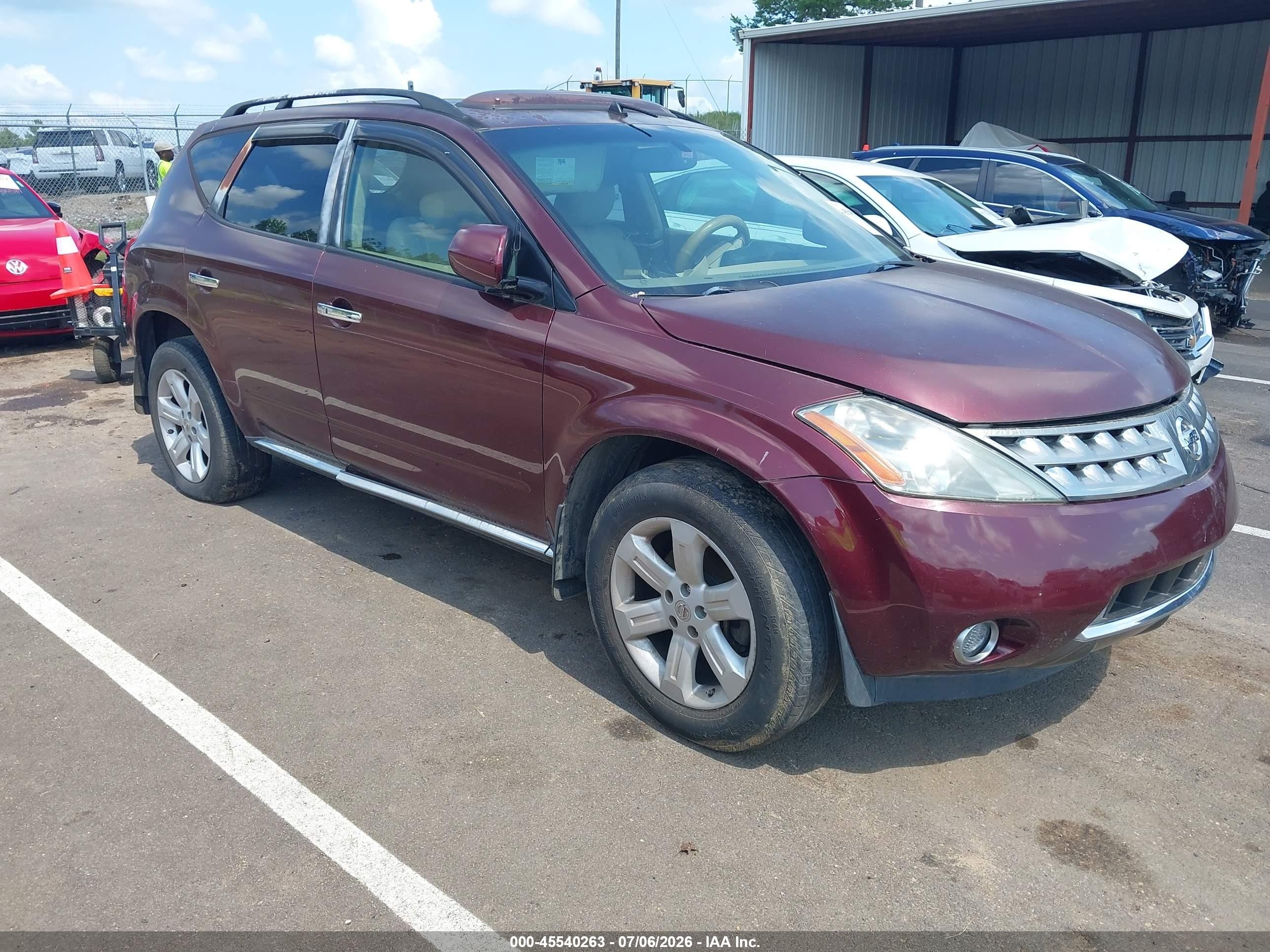 2007 Nissan Murano S, VIN JN8AZ08T67W507618 — Normal wear