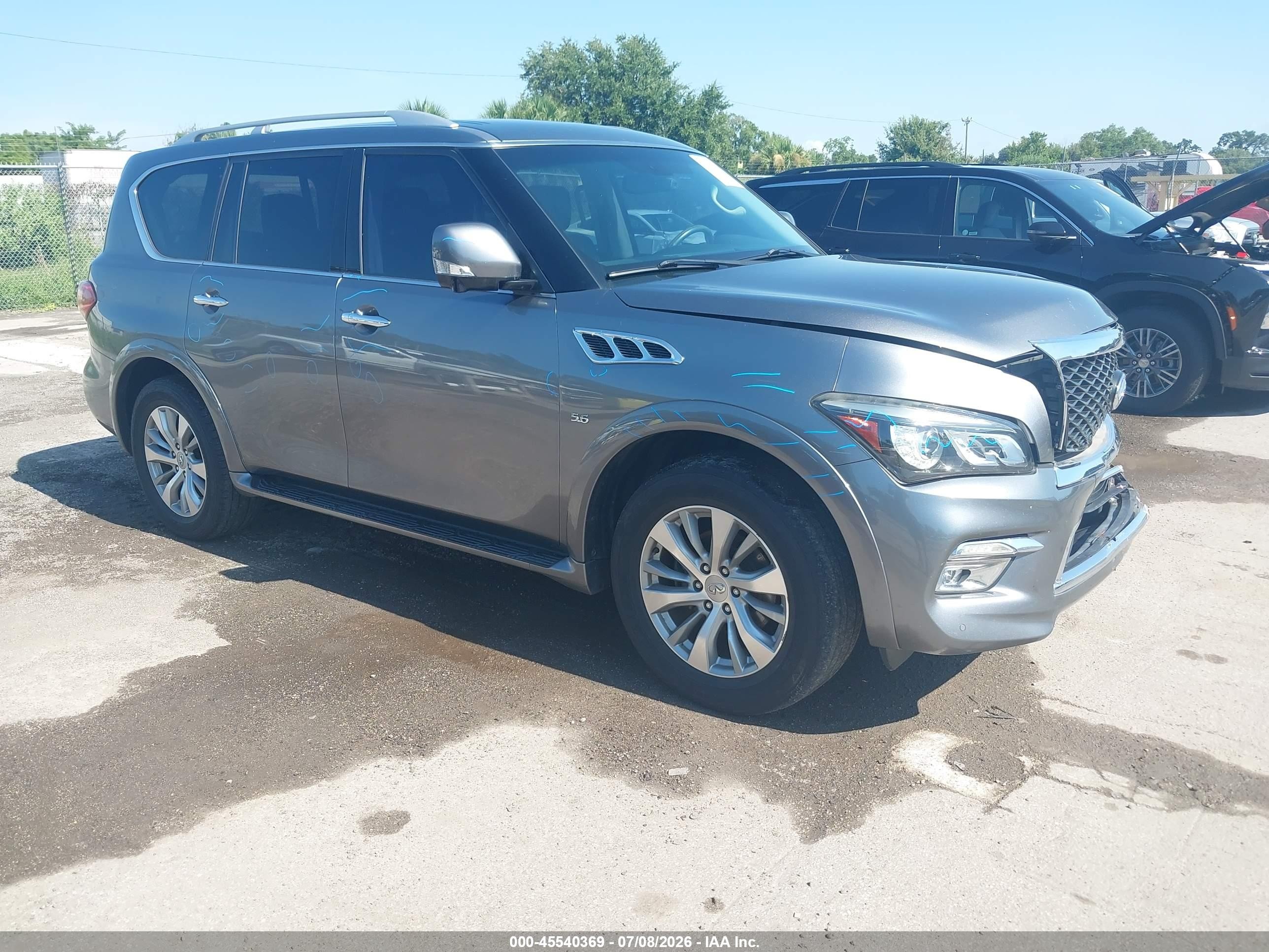 2017 Infiniti QX80, VIN JN8AZ2NF5H9644186 — Front end