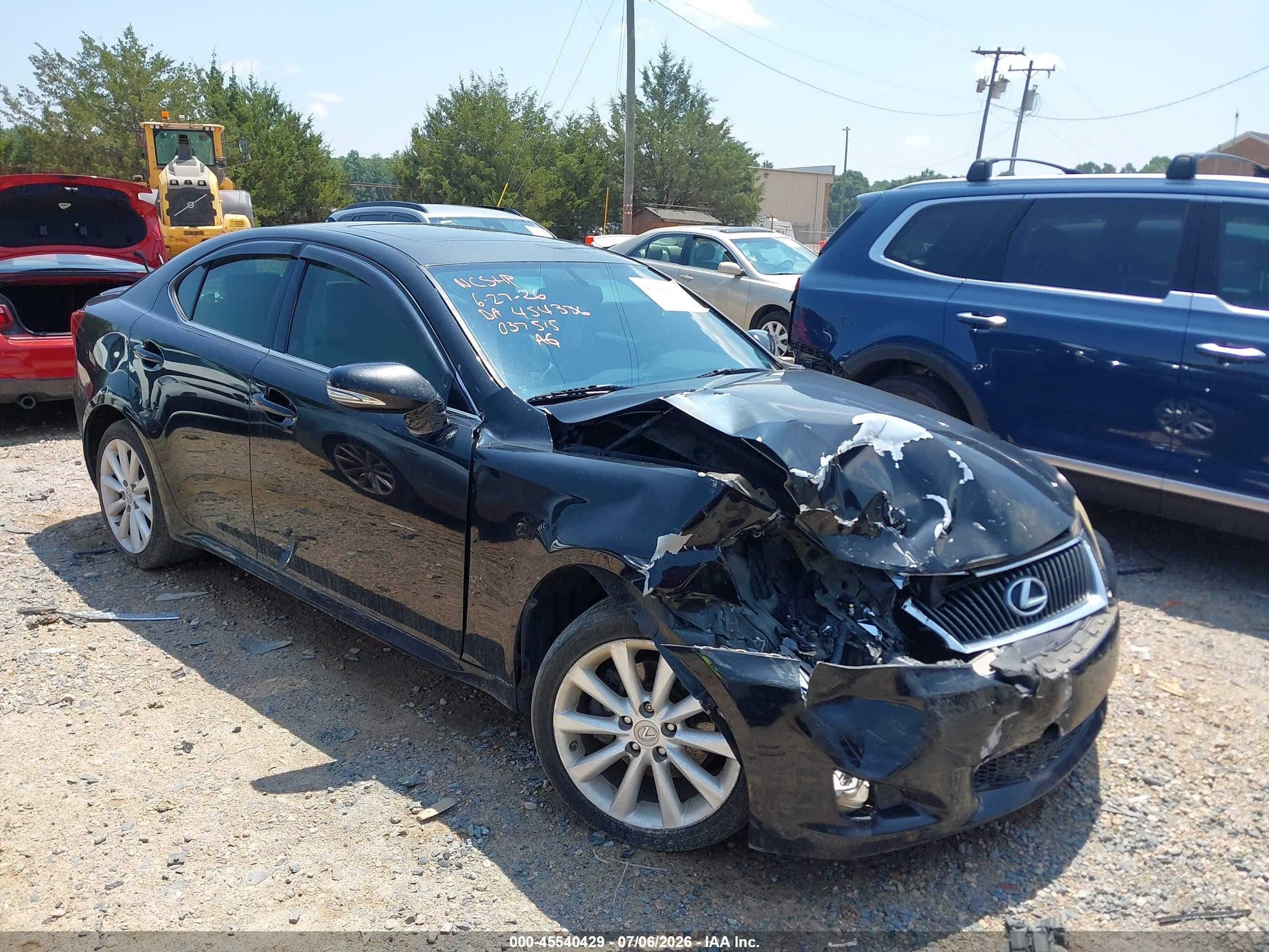 2010 Lexus IS 250, VIN JTHCF5C26A5037515 — Front end