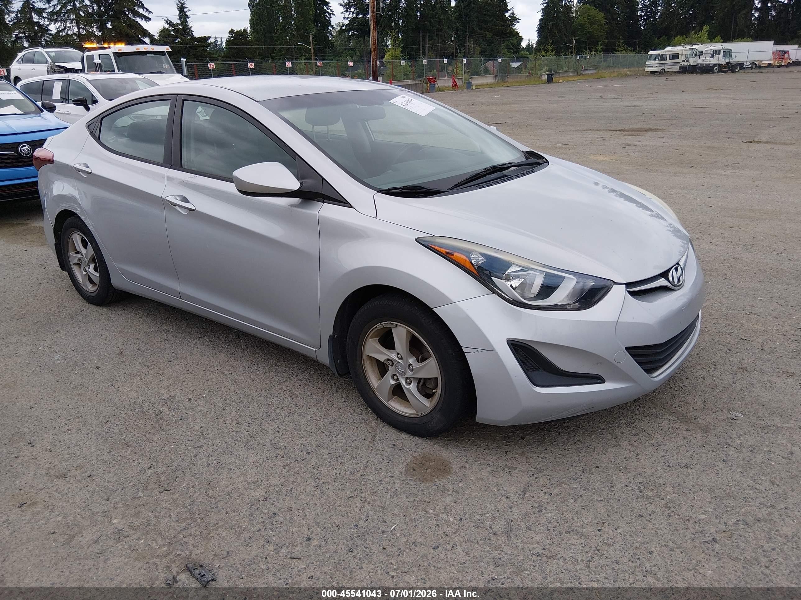 2014 Hyundai Elantra Limited, VIN KMHDH4AE1EU206936 — Vandalism