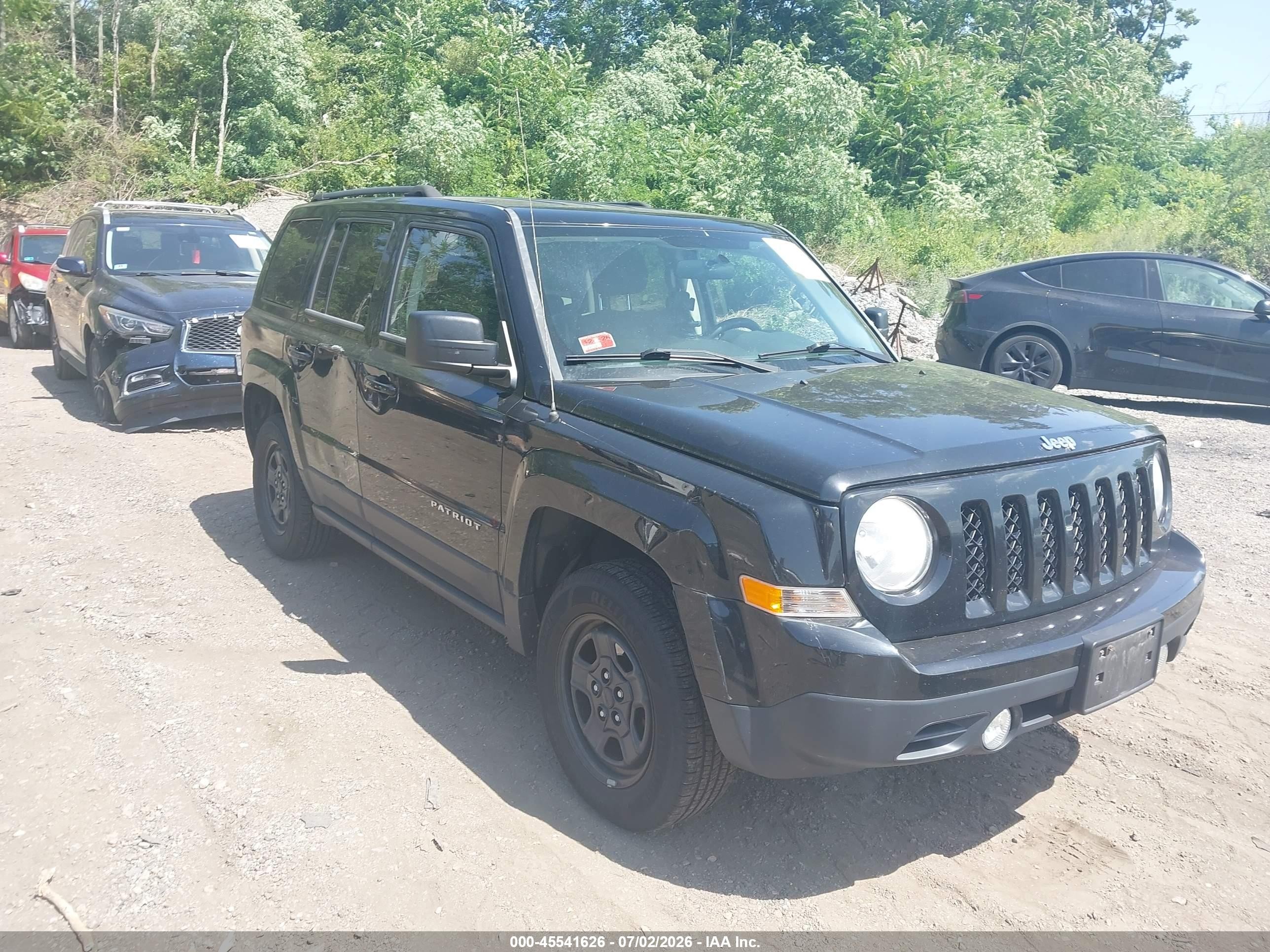 2014 Jeep Patriot Sport, VIN 1C4NJRBB2ED827066 — Frame damage