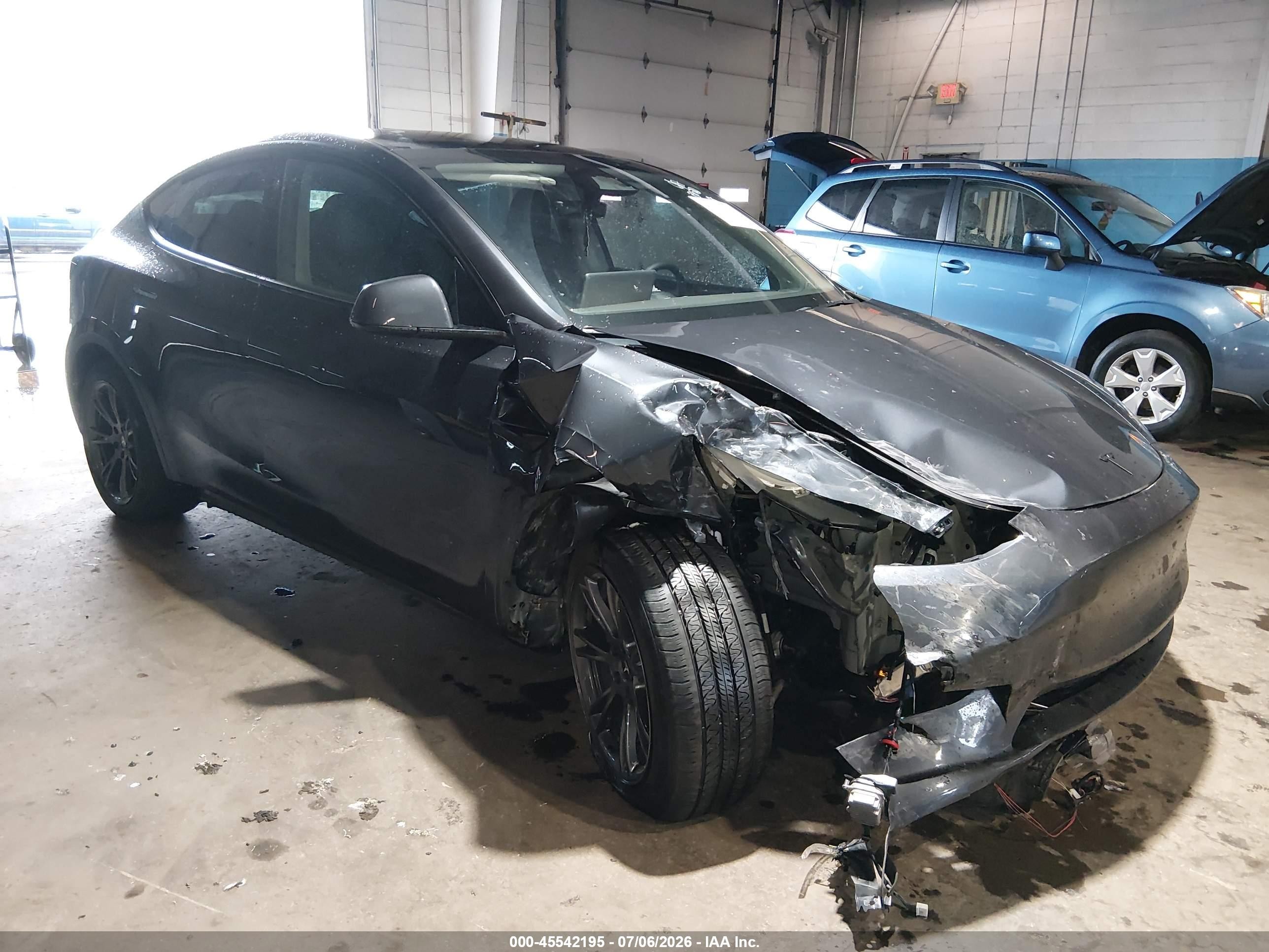 2024 Tesla Model Y Long Range, VIN 7SAYGDEE6RA325535 — Front end
