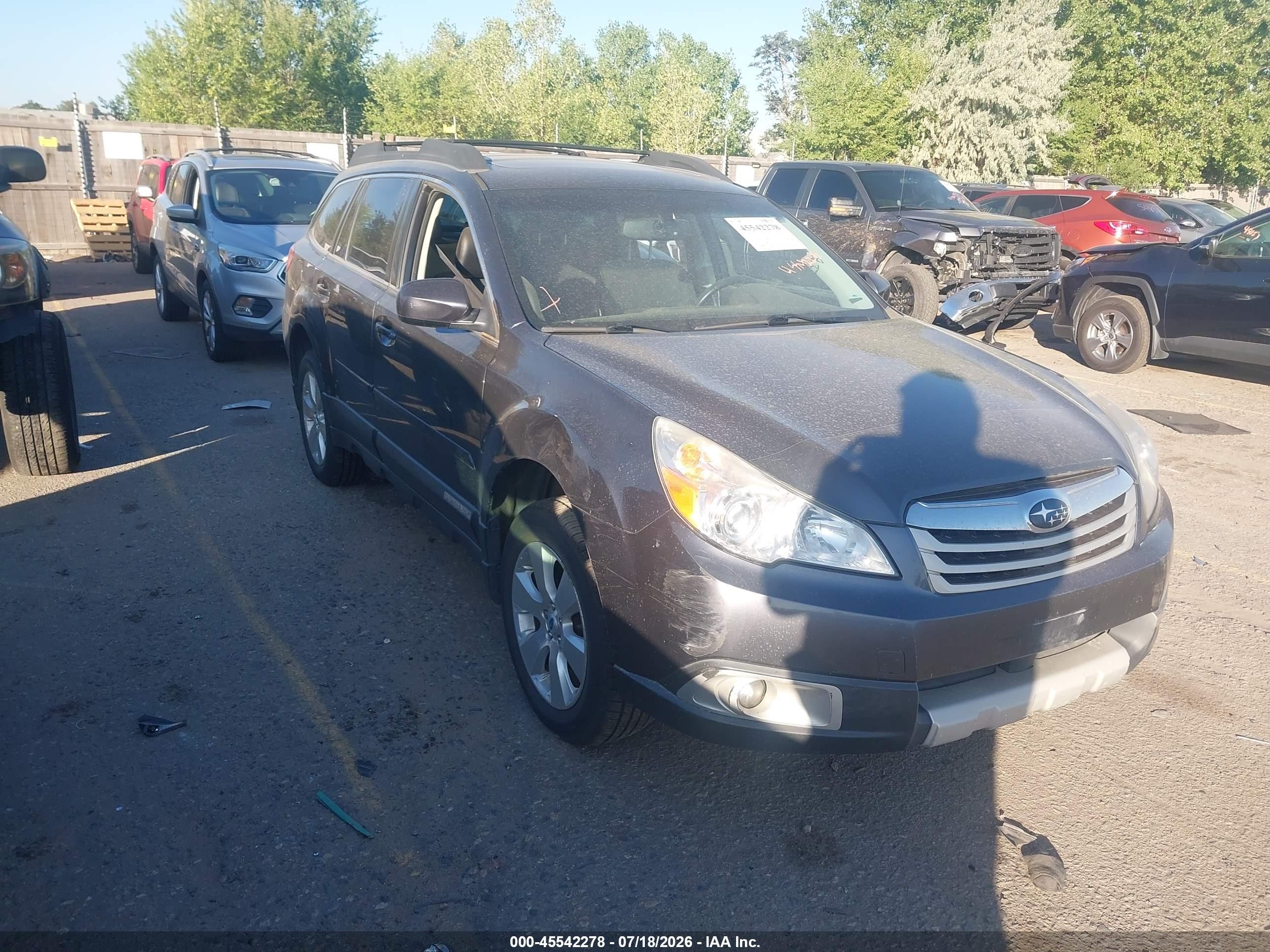 2012 Subaru Outback Limited, VIN 4S4BRDLC0C2295181 — Normal wear
