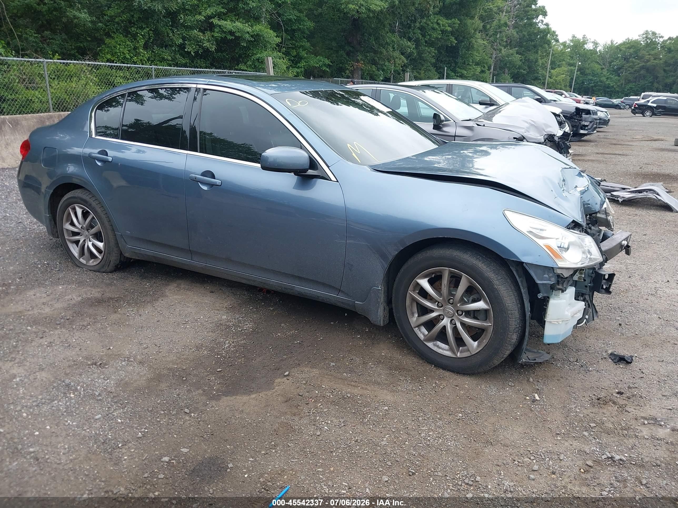 2007 Infiniti G35 G35x, VIN JNKBV61F17M809878 — Перед