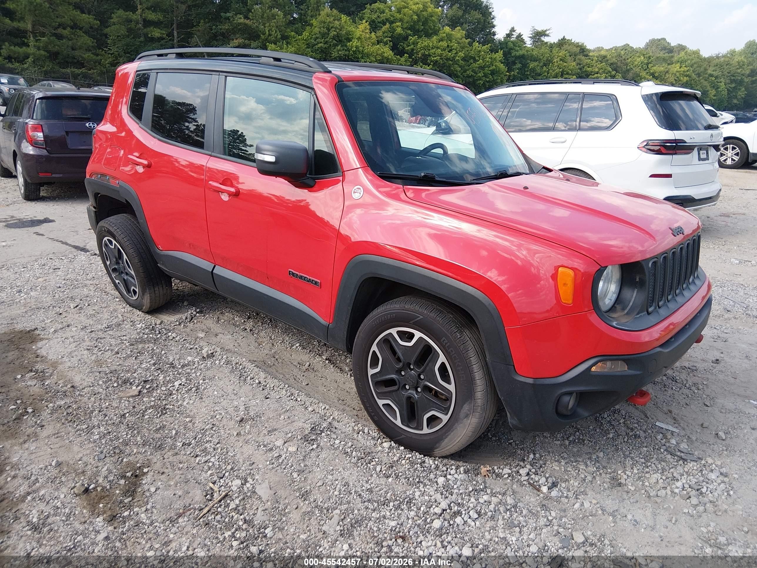 2017 Jeep Renegade Trailhawk, VIN ZACCJBCB6HPF30322 — Rear end