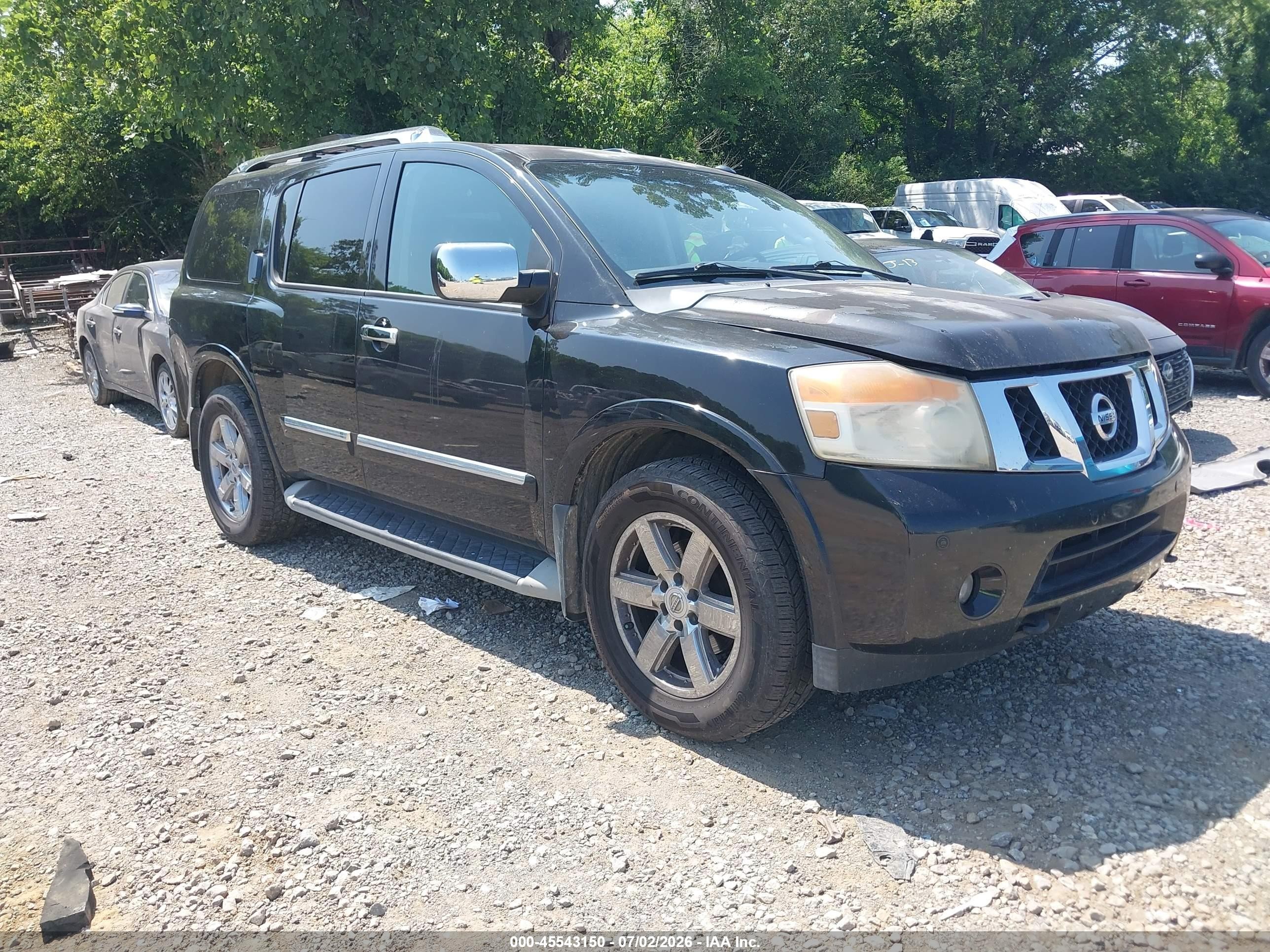2012 Nissan Armada Platinum, VIN 5N1BA0NFXCN604371 — Rear end