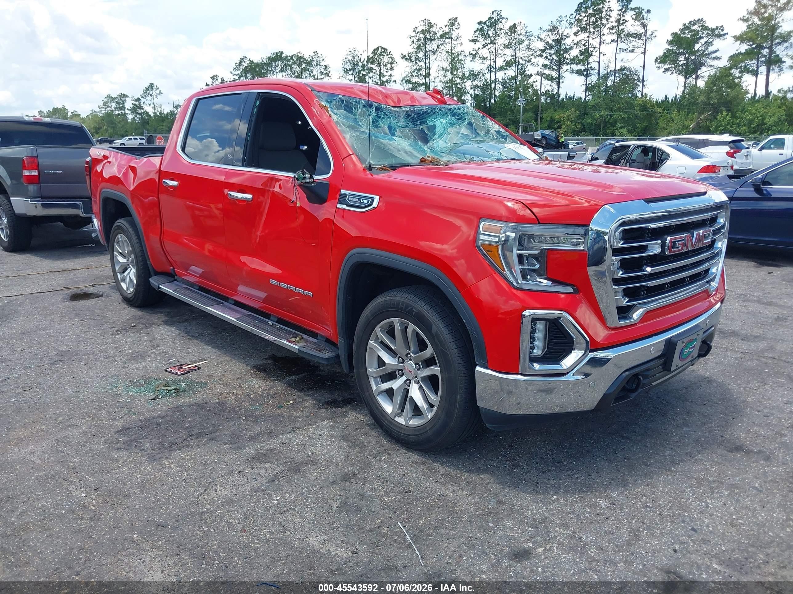 2019 GMC Sierra 1500 SLT, VIN 3GTU9DED5KG140120 — Rollover