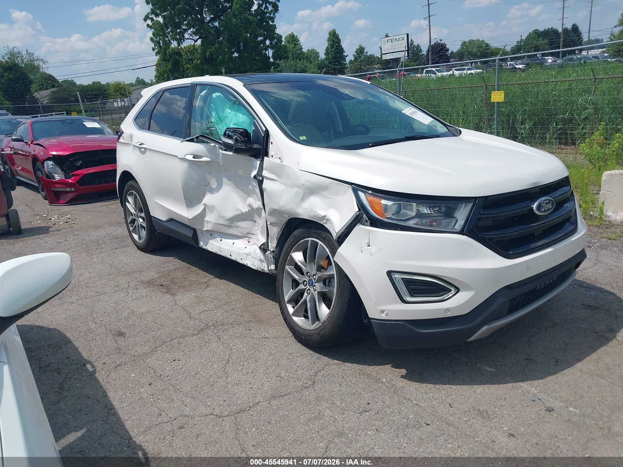 2017 Ford Edge Titanium, VIN 2FMPK4K89HBB88218 — Side