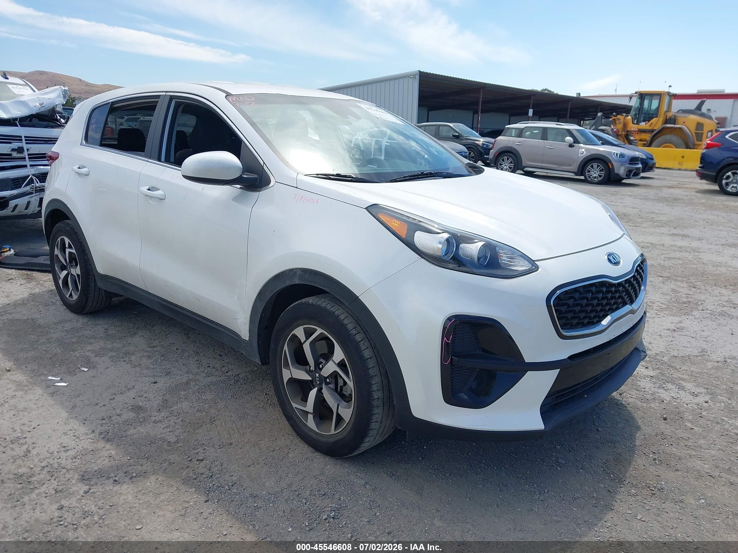 2022 Kia Sportage LX, VIN KNDPM3AC6N7975825 — Theft recovery