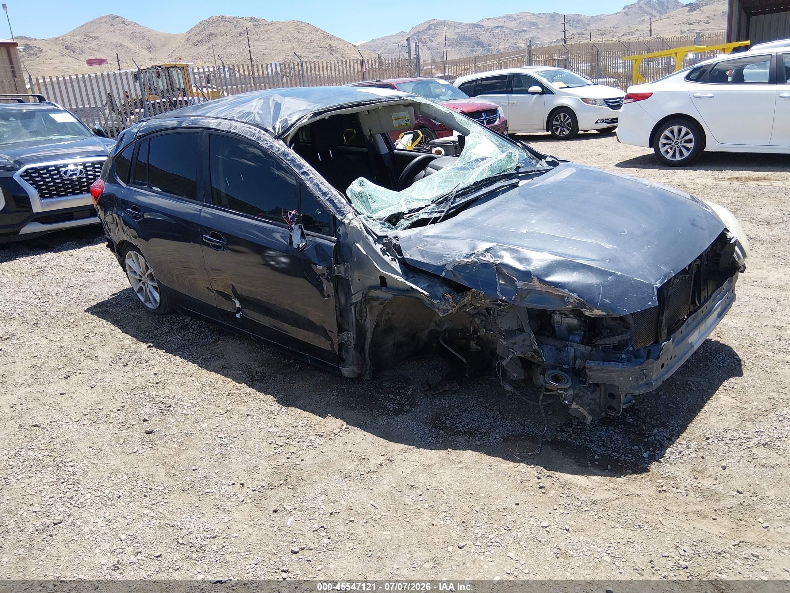 2013 Subaru Impreza 2.0i, VIN JF1GPAA68D2876639 — Rollover