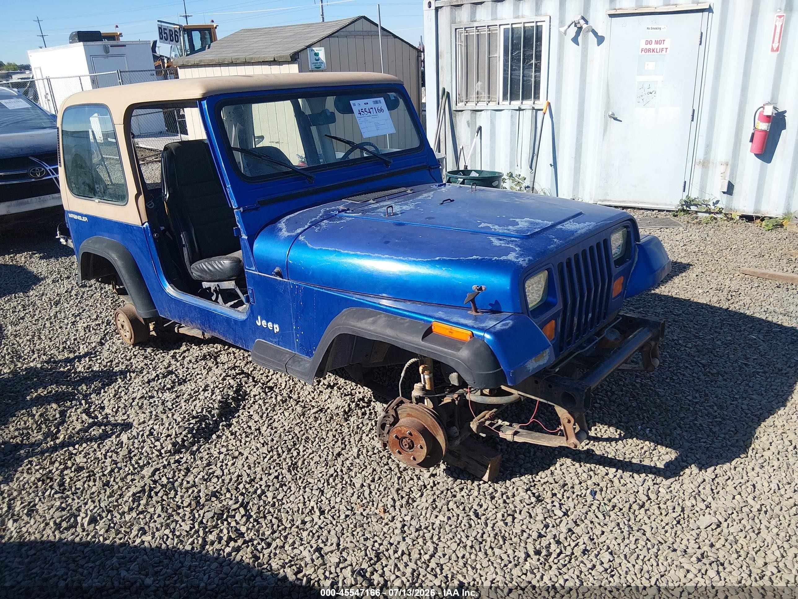 1995 Jeep Wrangler S, VIN 1J4FY19PXSP280796 — Theft recovery