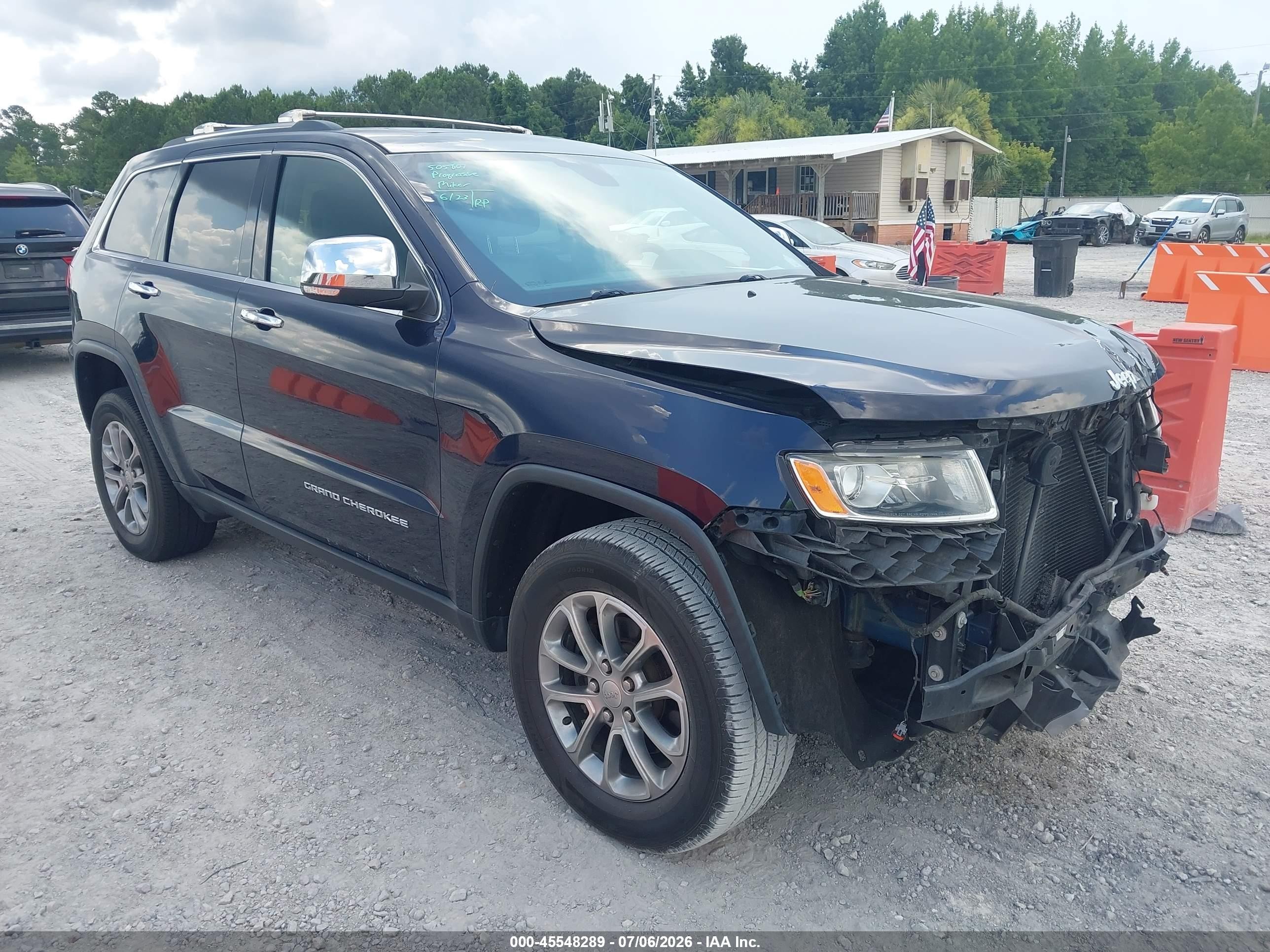 2016 Jeep Grand Cherokee Limited, VIN 1C4RJFBG6GC415351 — Front end