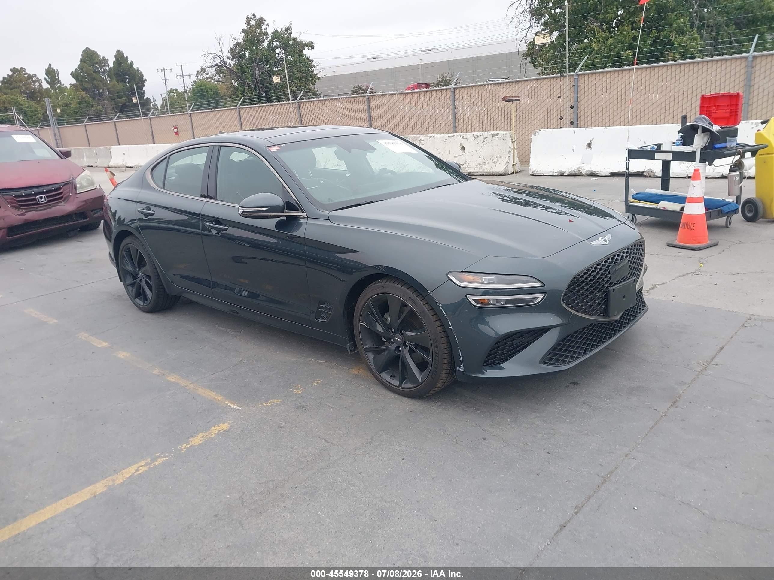 2023 Genesis G70 2.0T, VIN KMTG34TAXPU124265 — Side