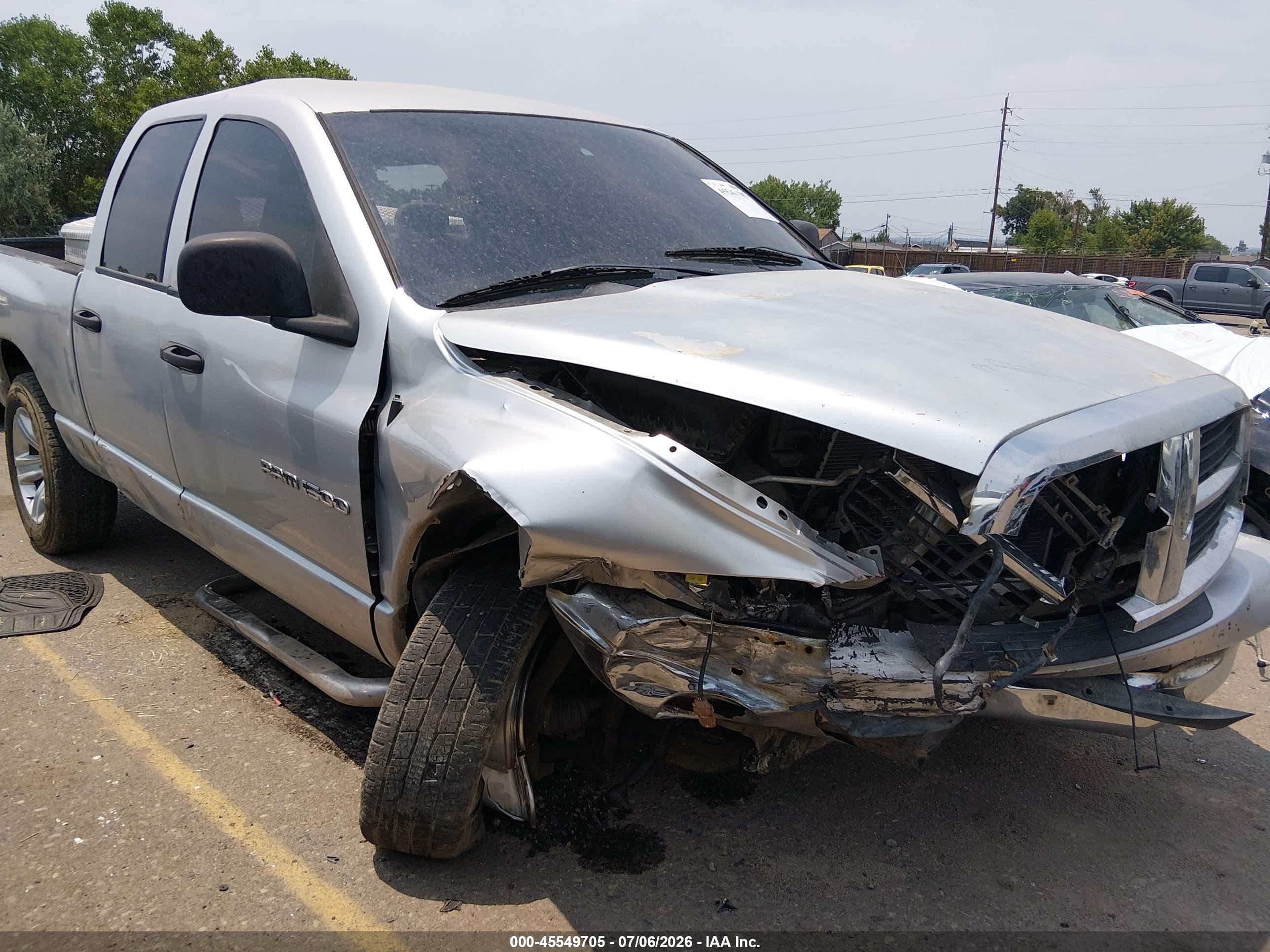 2006 Dodge 1500 SLT, VIN 1D7HU18N36J155034 — Rollover