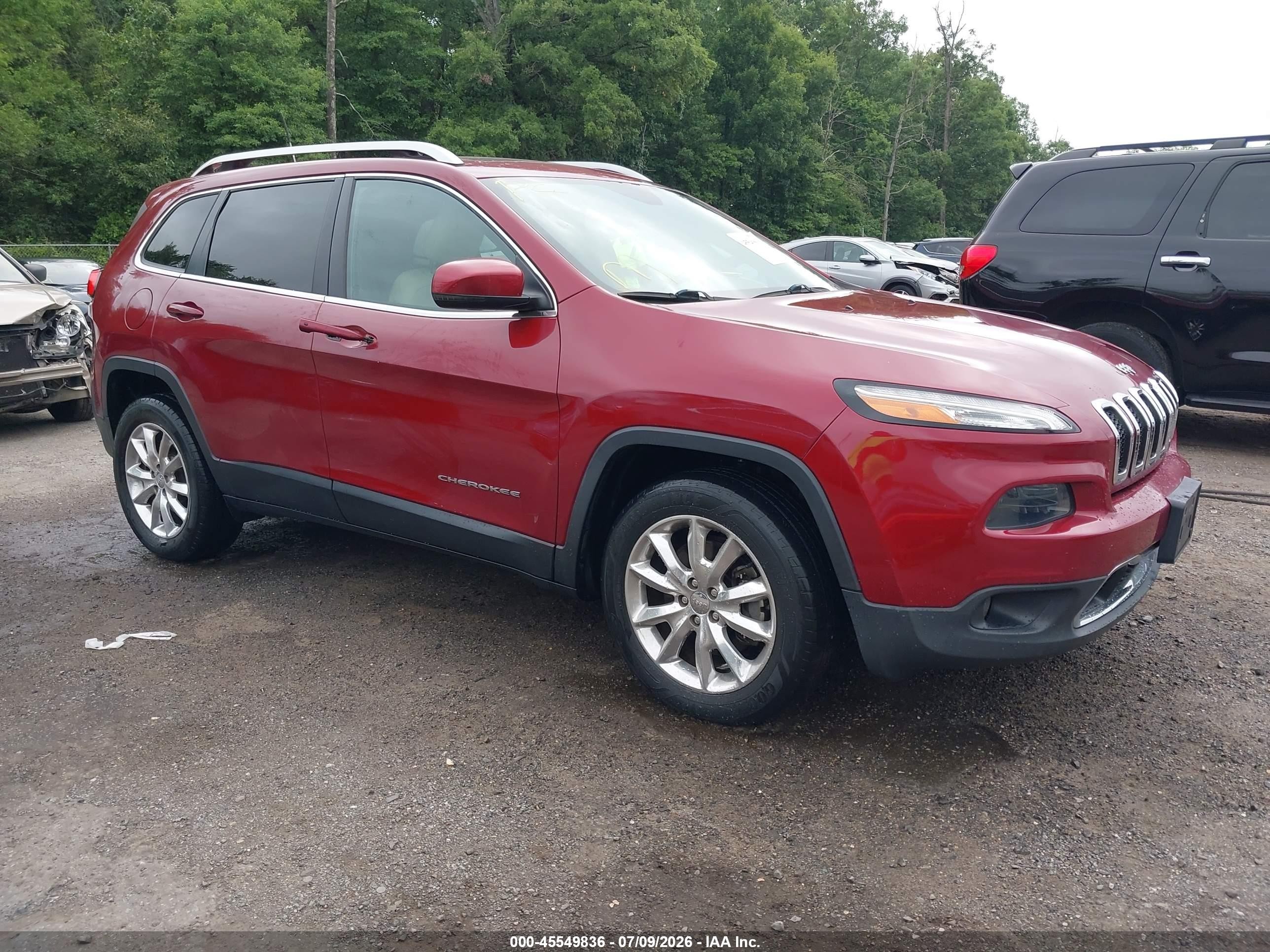2016 Jeep Cherokee Limited, VIN 1C4PJMDS2GW299934 — Зад
