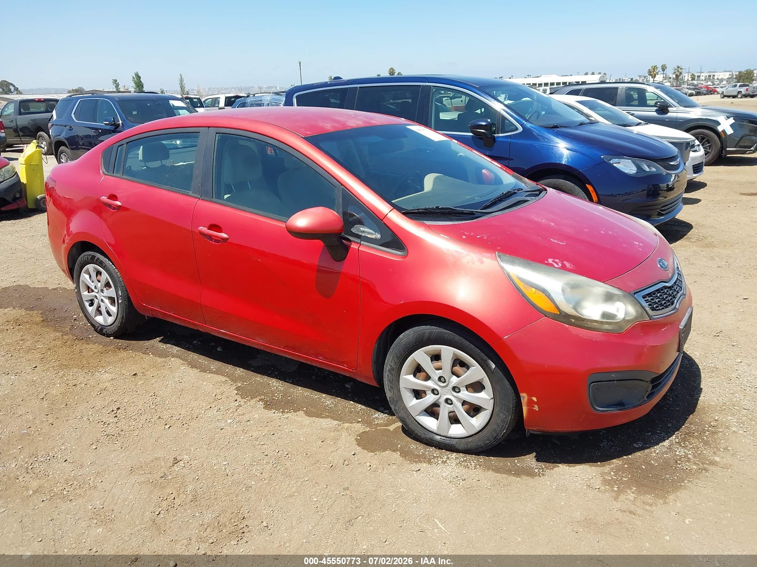 2013 Kia Rio EX, VIN KNADN4A30D6120321 — Normal wear